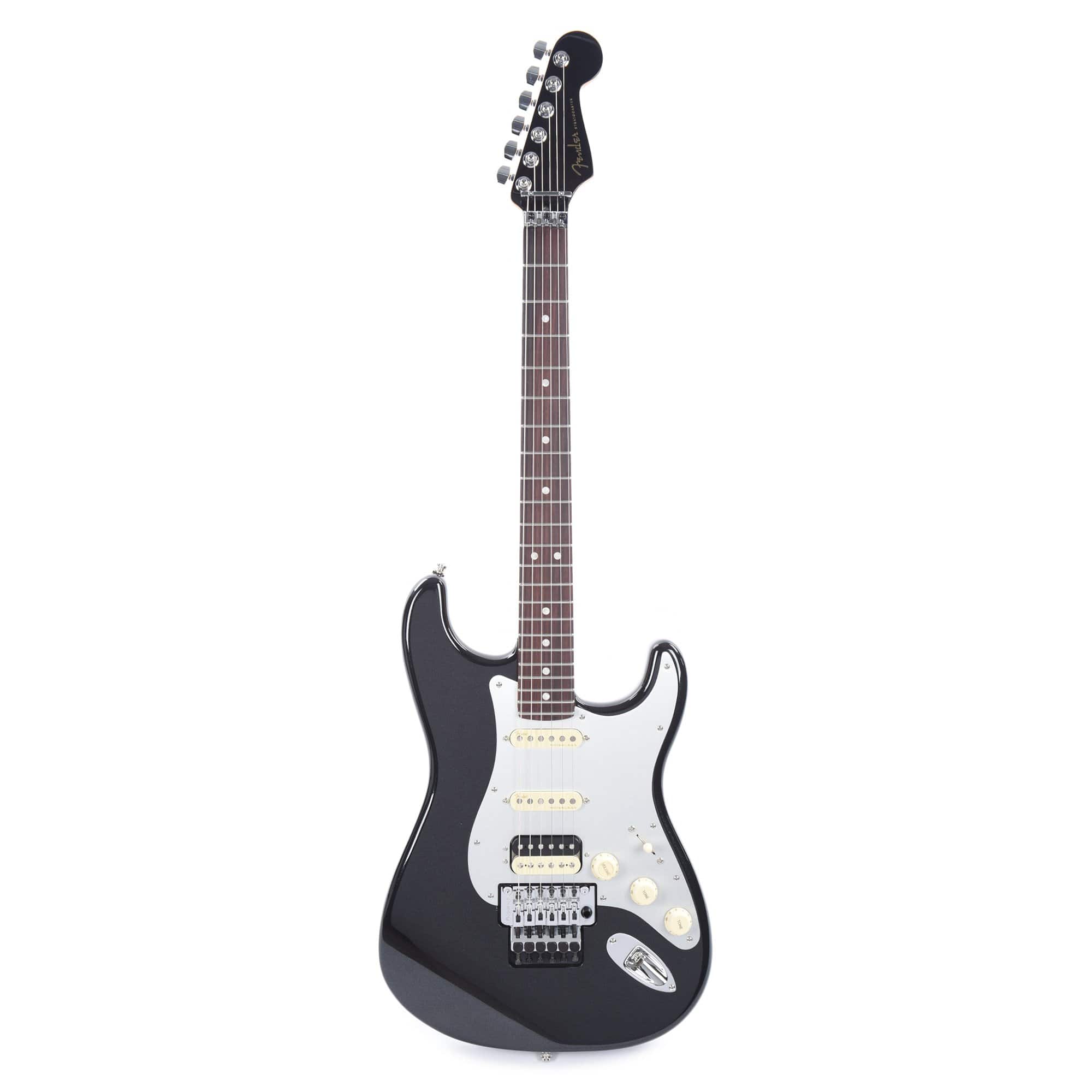 Fender American Ultra Luxe Stratocaster Floyd Rose HSS Mystic Black Electric Guitars / Solid Body