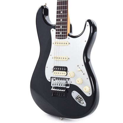 Fender American Ultra Luxe Stratocaster Floyd Rose HSS Mystic Black Electric Guitars / Solid Body