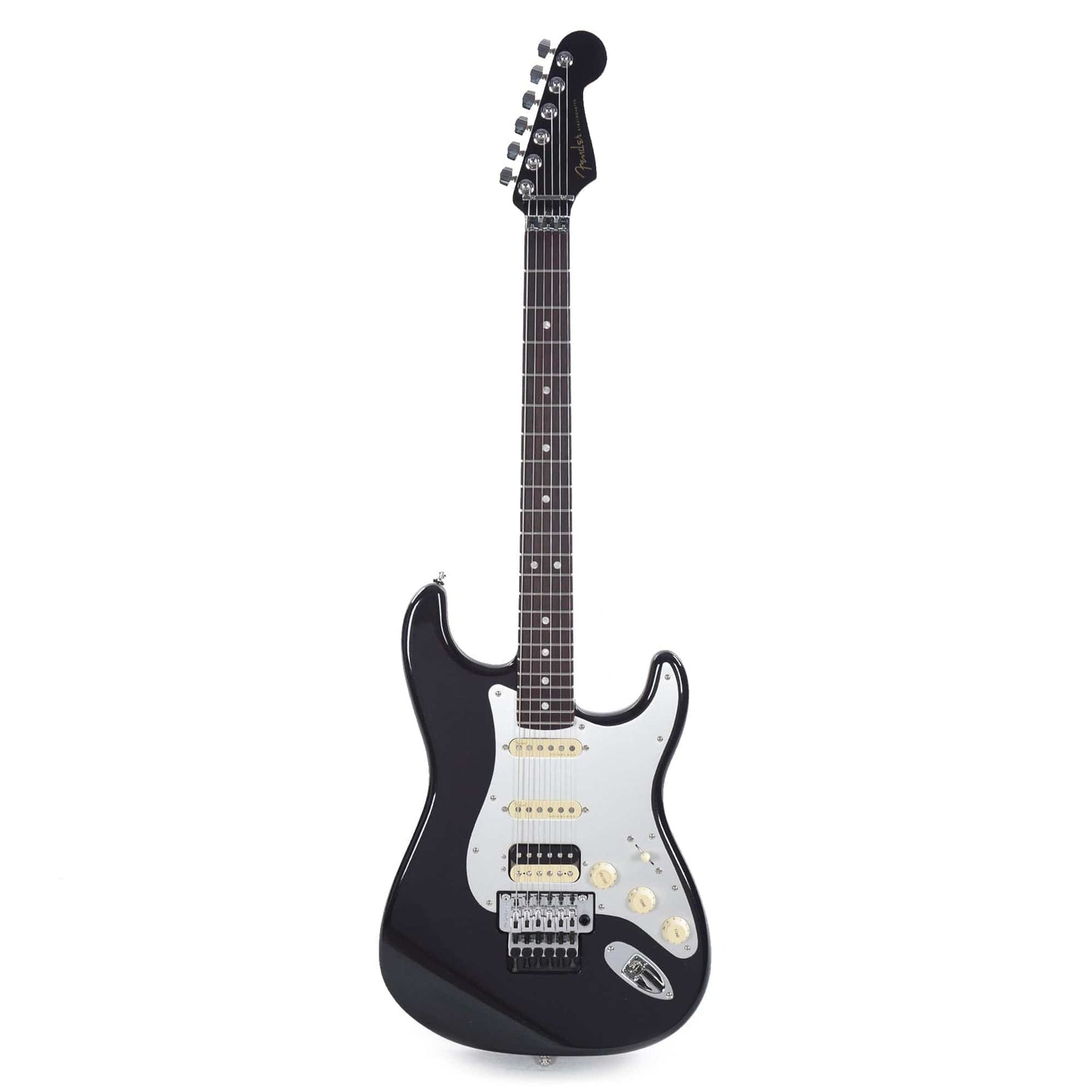 Fender American Ultra Luxe Stratocaster Floyd Rose HSS Mystic Black Electric Guitars / Solid Body