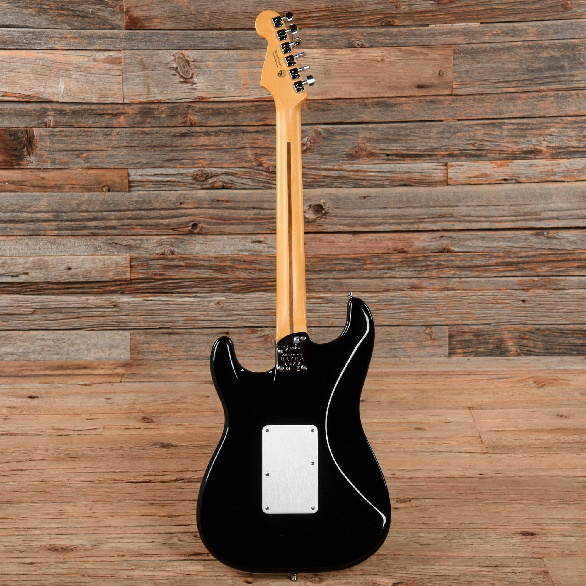 Fender American Ultra Luxe Stratocaster Floyd Rose HSS Mystic Black 2021 Electric Guitars / Solid Body