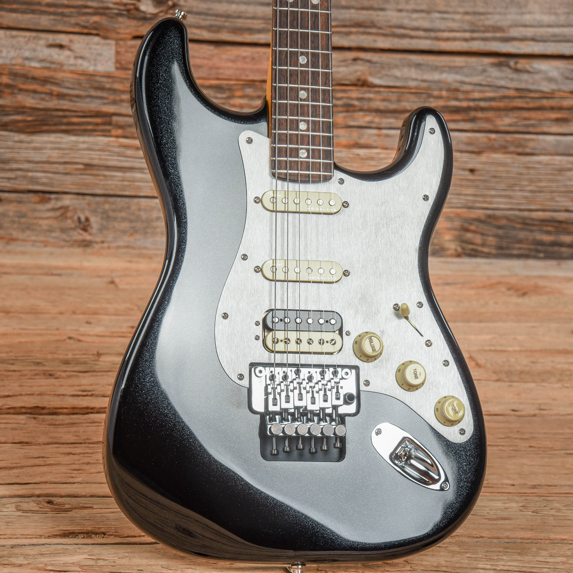 Fender American Ultra Luxe Stratocaster Floyd Rose HSS Mystic Black 2021 Electric Guitars / Solid Body