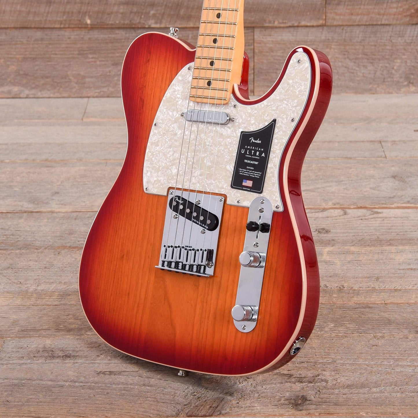 Fender American Ultra Telecaster Plasma Red Burst Electric Guitars / Solid Body