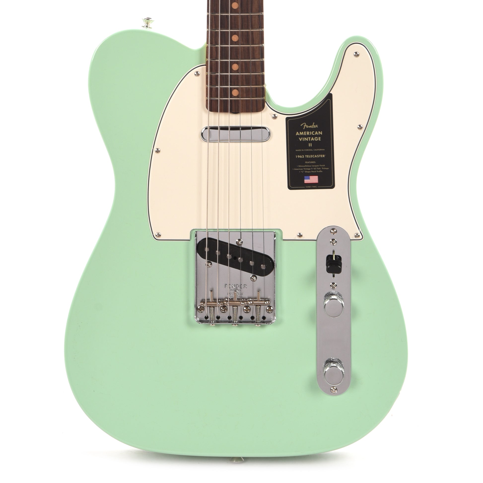 Fender American Vintage II 1963 Telecaster Surf Green Electric Guitars / Solid Body
