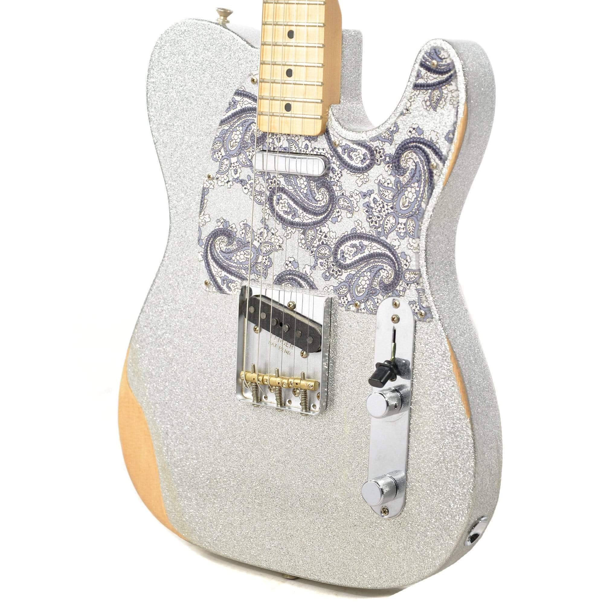 Fender Artist Brad Paisley Road Worn Telecaster Silver Sparkle Electric Guitars / Solid Body