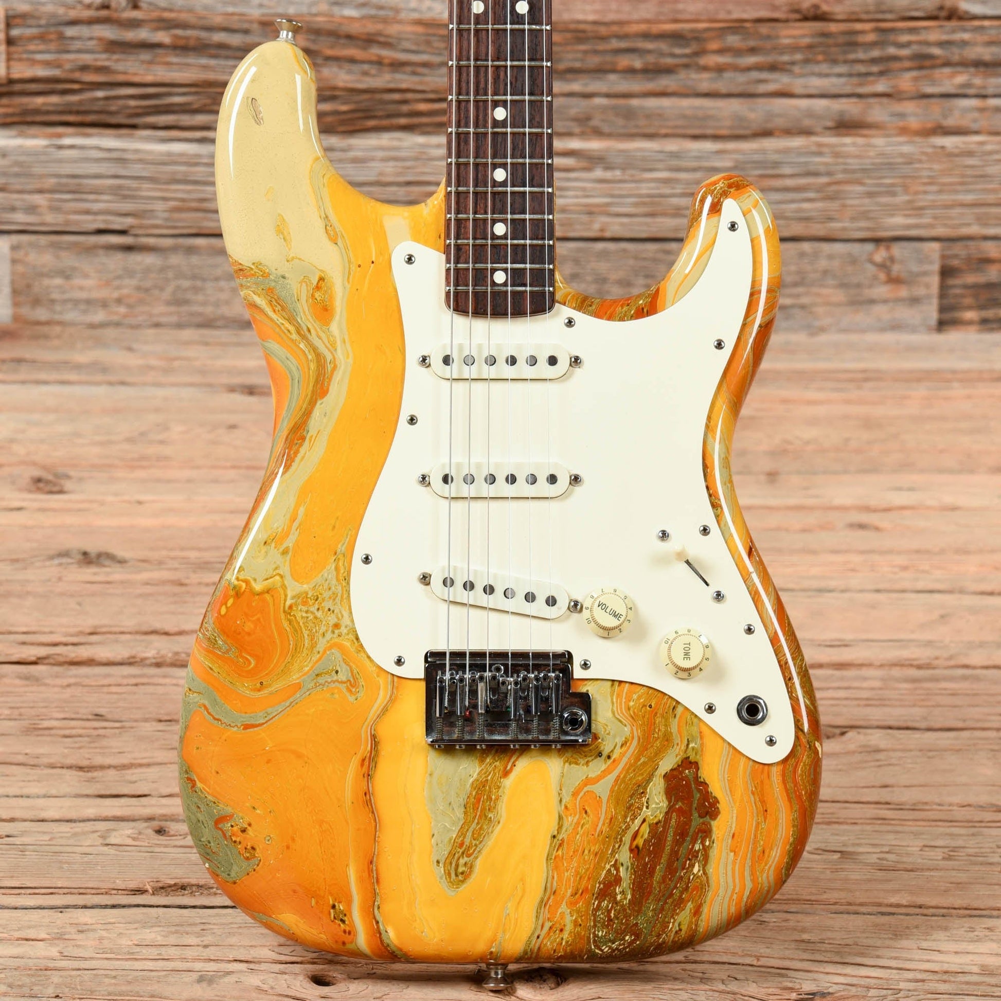 Fender Bowling Ball Stratocaster Gold 1983 Electric Guitars / Solid Body