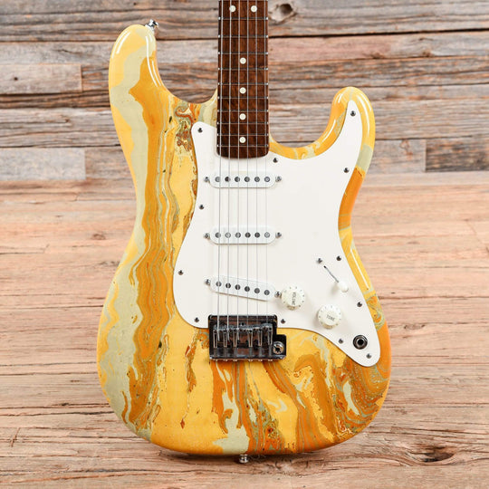 Fender Bowling Ball Stratocaster Marble Yellow 1984 Electric Guitars / Solid Body