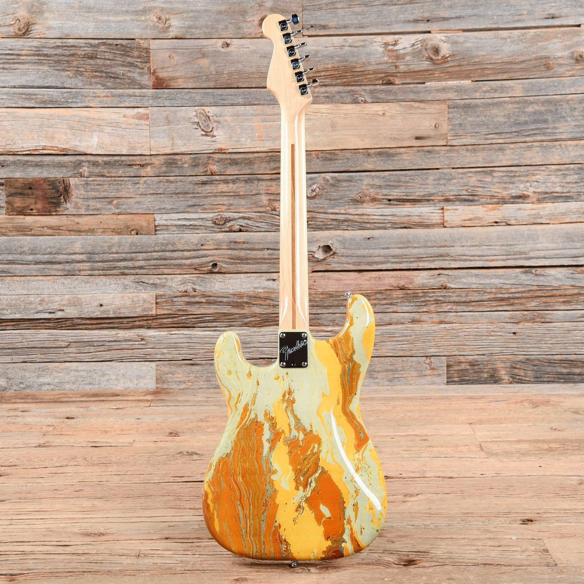 Fender Bowling Ball Stratocaster Marble Yellow 1984 Electric Guitars / Solid Body