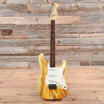 Fender Bowling Ball Stratocaster Marble Yellow 1984 Electric Guitars / Solid Body