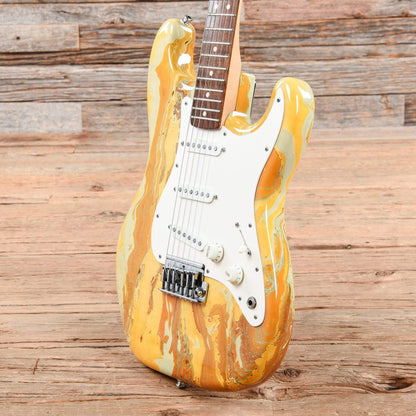 Fender Bowling Ball Stratocaster Marble Yellow 1984 Electric Guitars / Solid Body