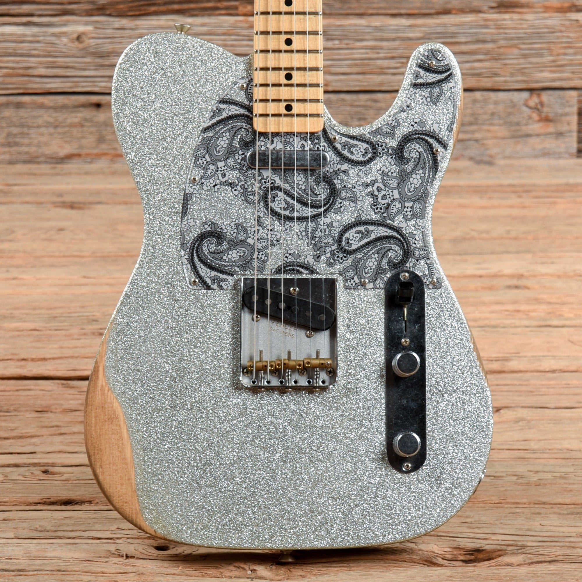 Fender Brad Paisley Road Worn Telecaster Silver Sparkle 2017 Electric Guitars / Solid Body