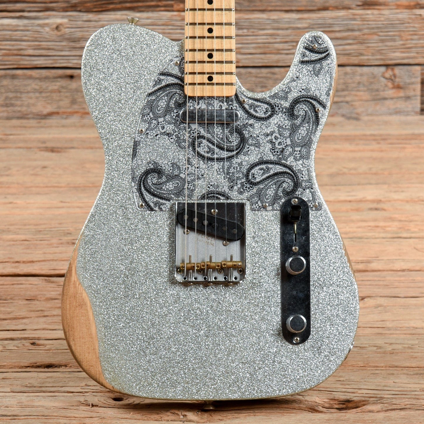 Fender Brad Paisley Road Worn Telecaster Silver Sparkle 2017 Electric Guitars / Solid Body
