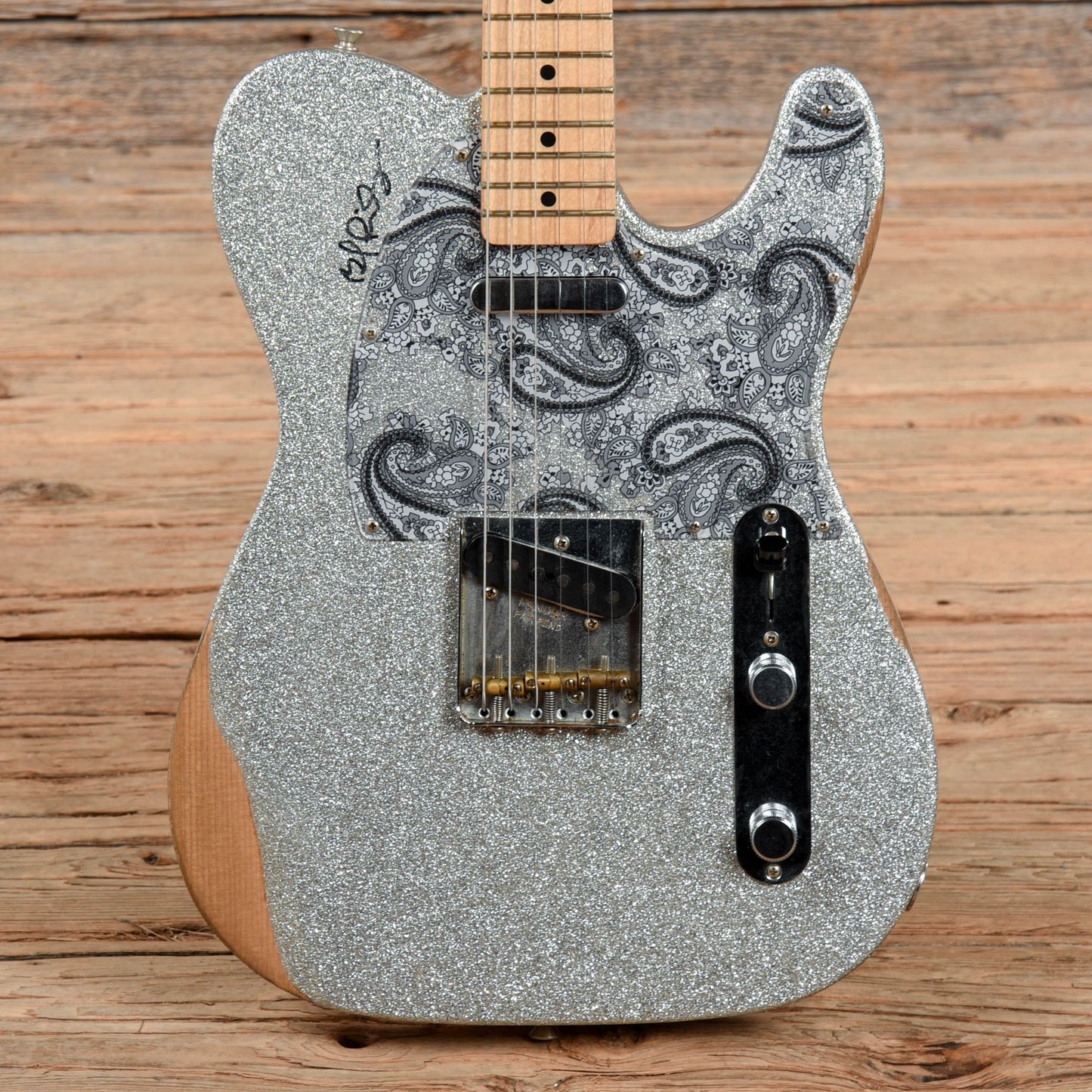 Fender Brad Paisley Road Worn Telecaster Silver Sparkle 2017 Electric Guitars / Solid Body
