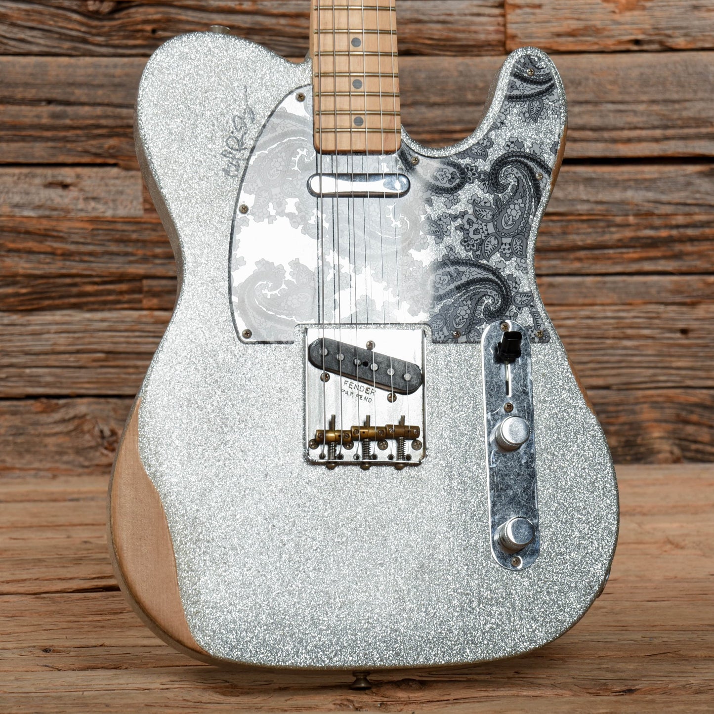 Fender Brad Paisley Road Worn Telecaster Silver Sparkle 2017 Electric Guitars / Solid Body
