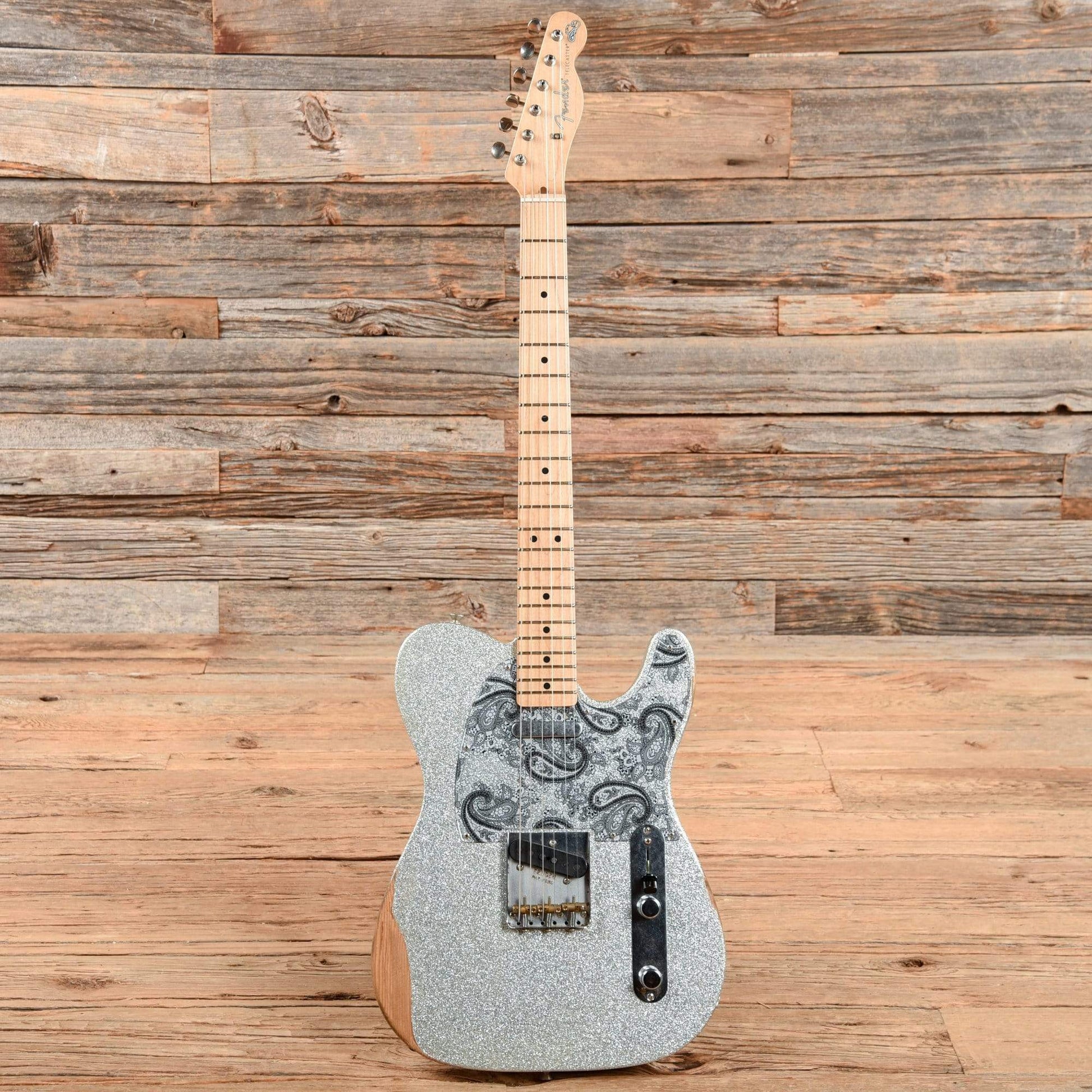 Fender Brad Paisley Road Worn Telecaster Silver Sparkle Electric Guitars / Solid Body