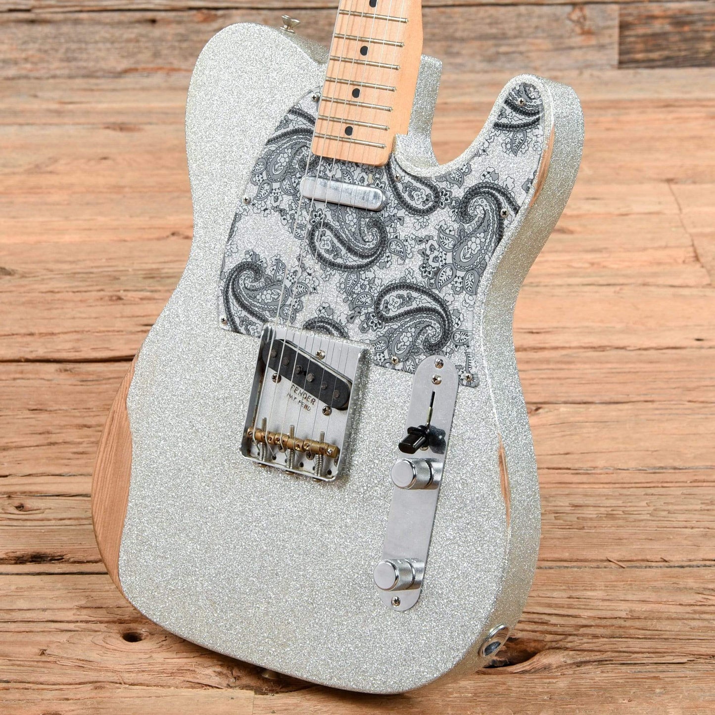 Fender Brad Paisley Road Worn Telecaster Silver Sparkle Electric Guitars / Solid Body