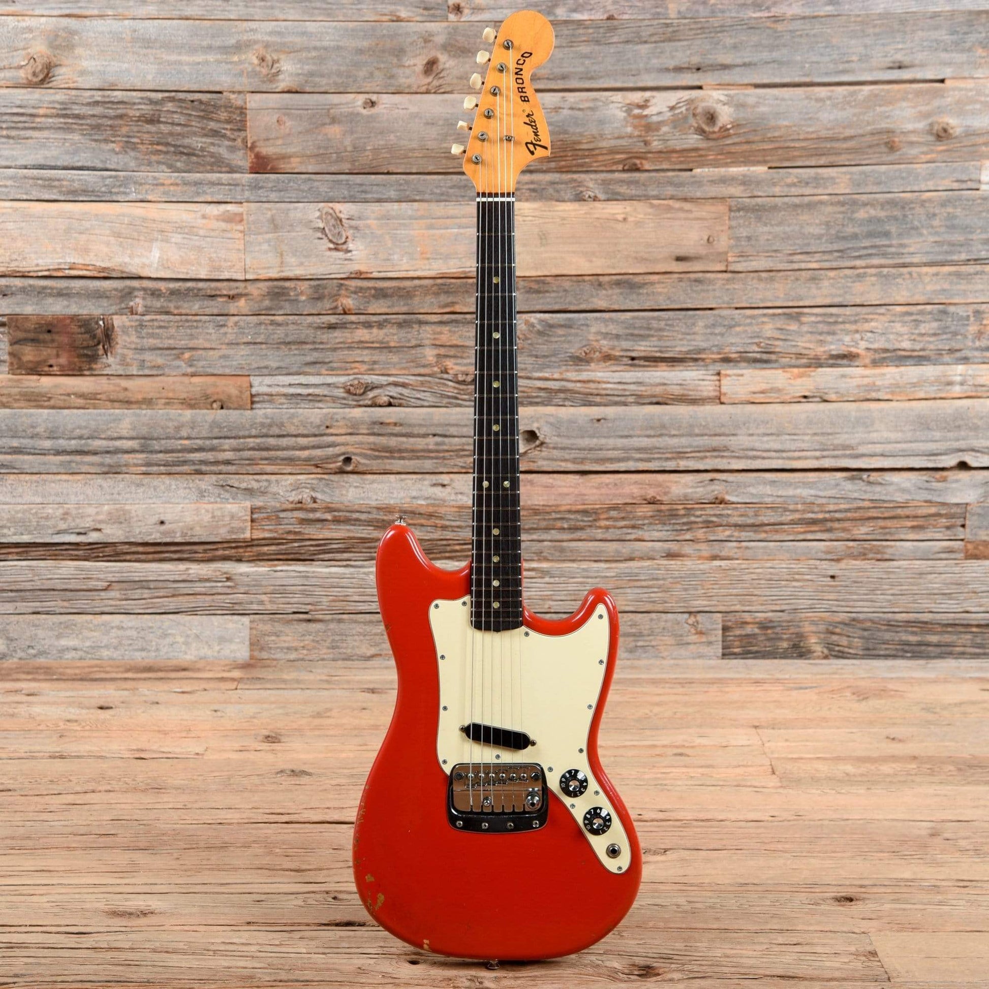 Fender Bronco Fiesta Red 1970 Electric Guitars / Solid Body