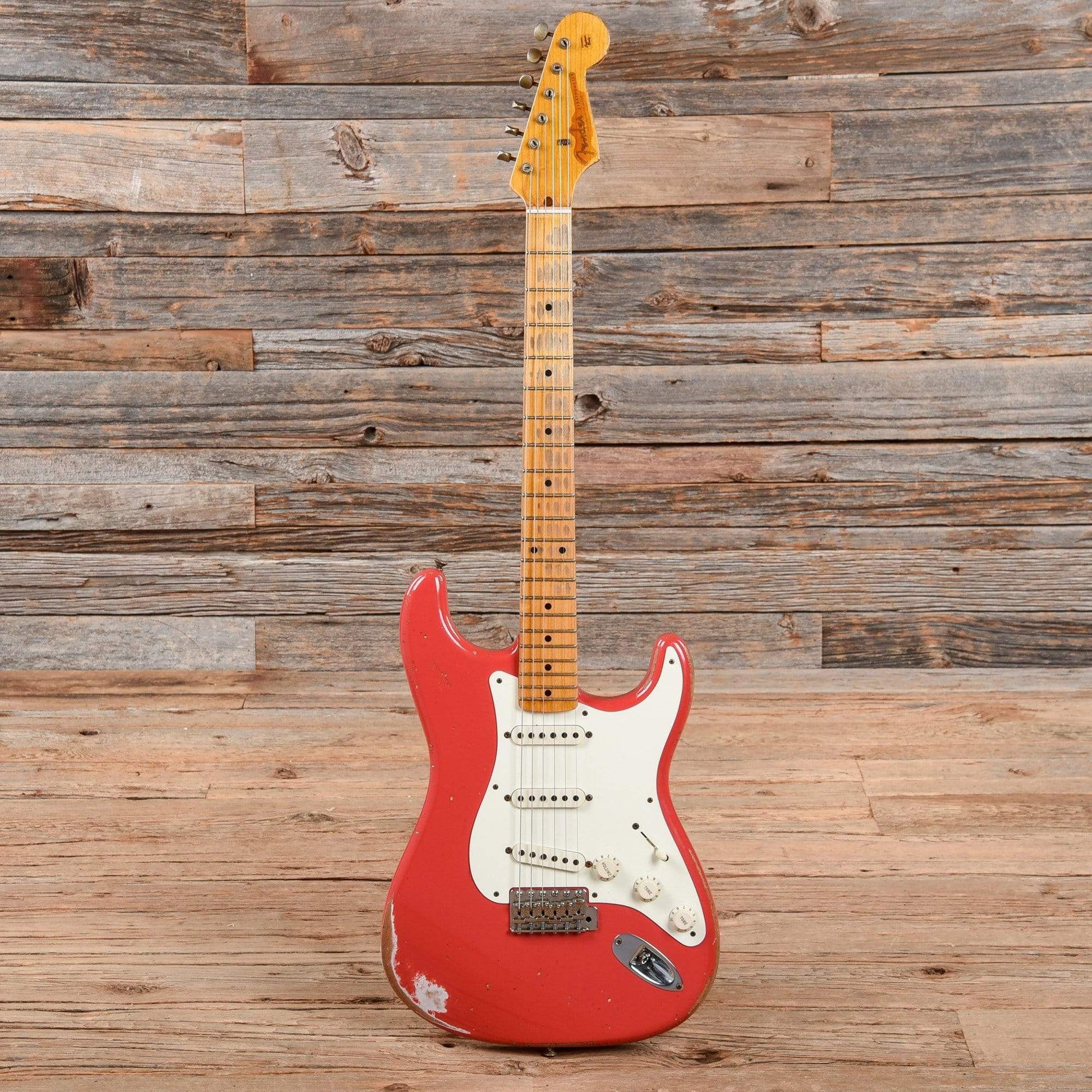 Fender CS 1956 Stratocaster Heavy Relic Fiesta Red 2013 Electric Guitars / Solid Body
