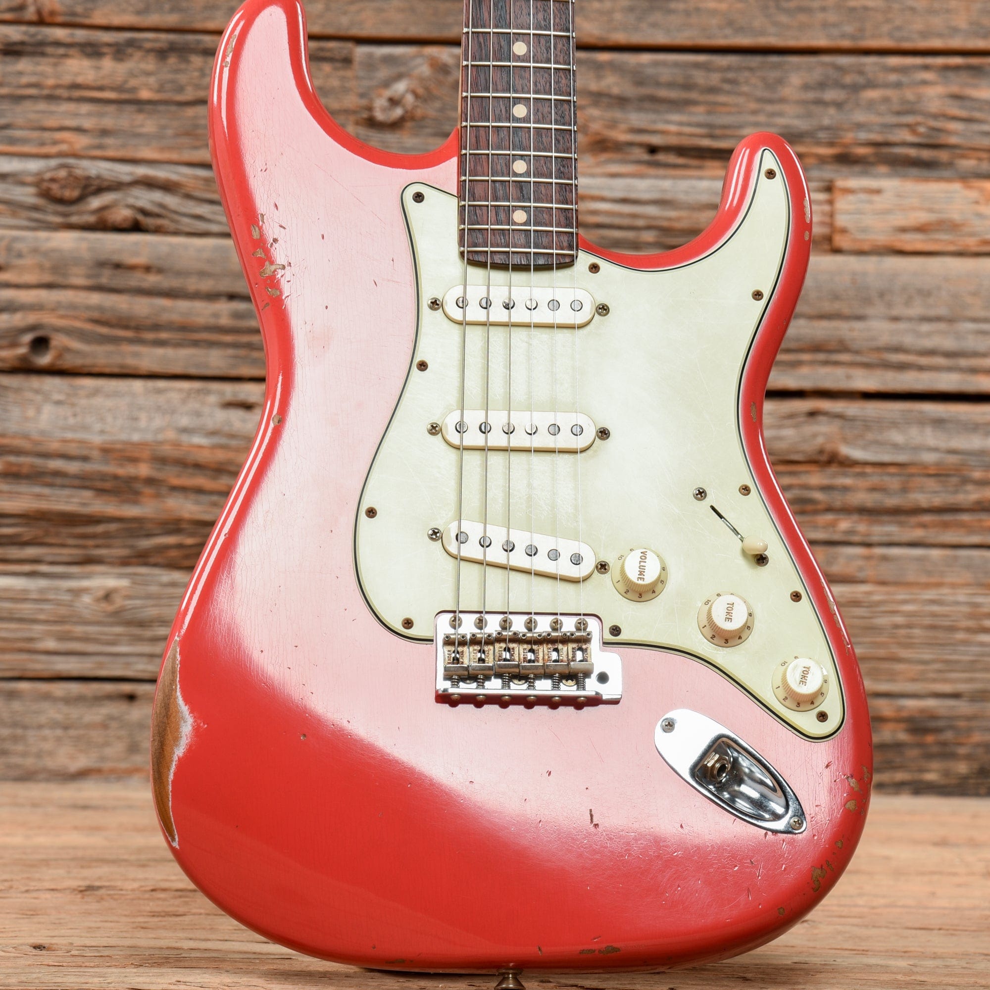 Fender Custom 1960 Stratocaster Relic Fiesta Red 2020 Electric Guitars / Solid Body