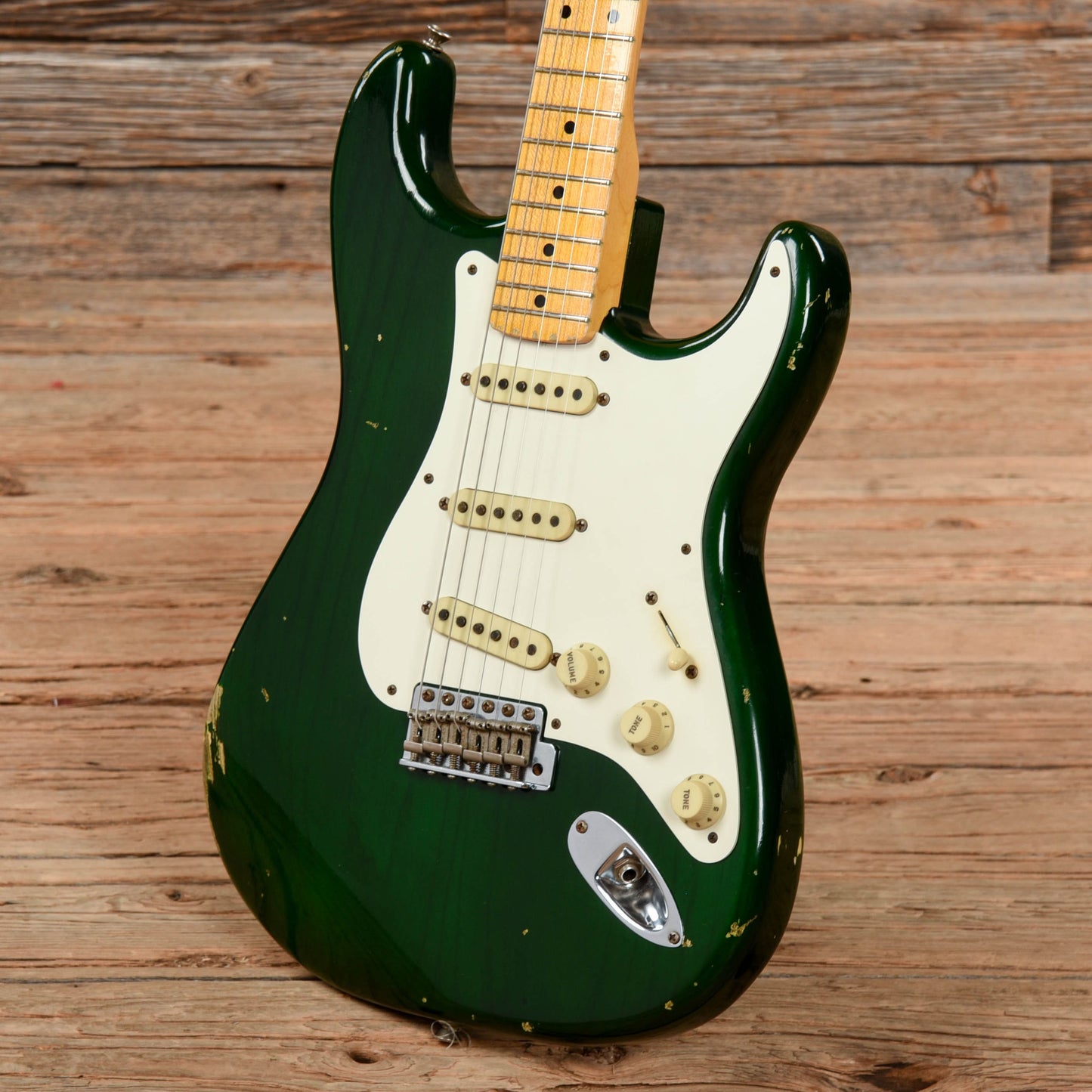 Fender Custom '57 Stratocaster Relic Green 2015 Electric Guitars / Solid Body