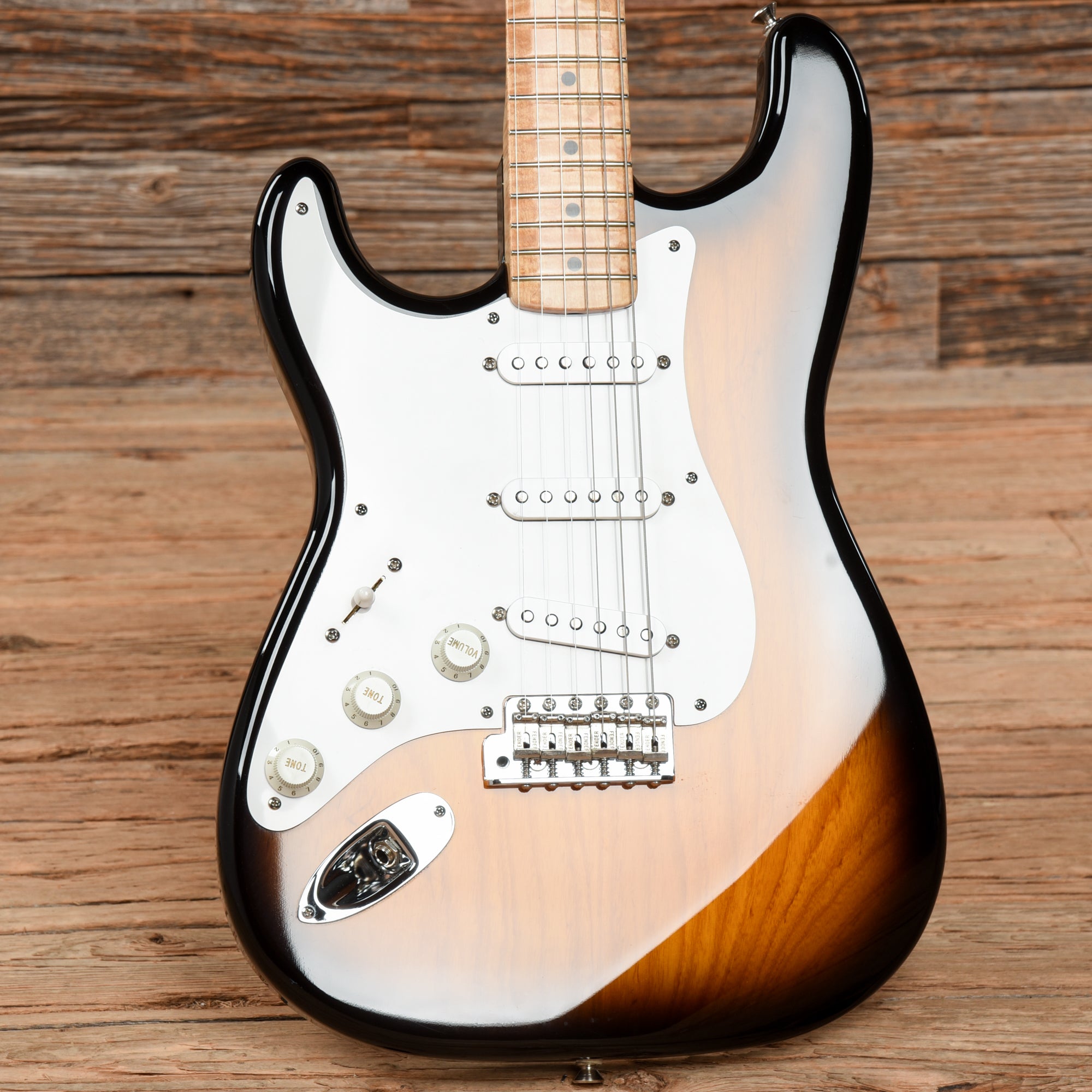 Fender Custom Classic 1957 Stratocaster Gene Baker 2-Tone Sunburst 1995 LEFTY Electric Guitars / Solid Body