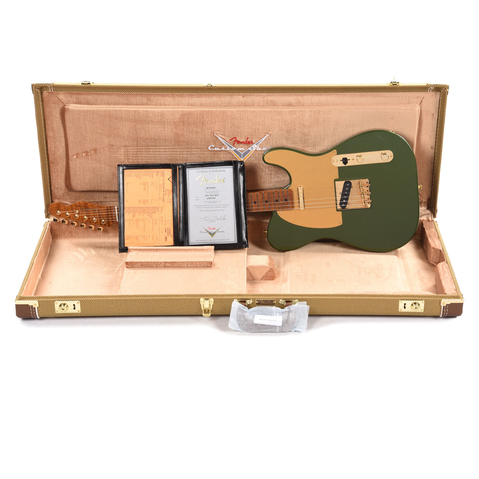 Fender Custom Shop 1950s Telecaster NOS Aged Cadillac Green w/Roasted 3A Flame Neck & Gold Hardware Electric Guitars / Solid Body