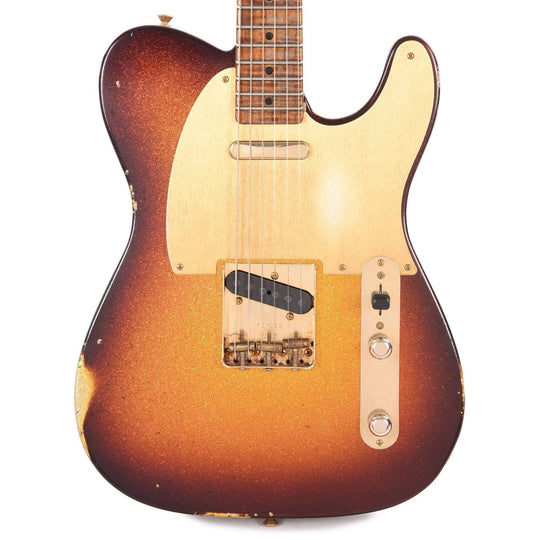 Fender Custom Shop 1950s Telecaster Relic 3-Color Sunburst Sparkle Apprentice Built by Nick Saccone Electric Guitars / Solid Body