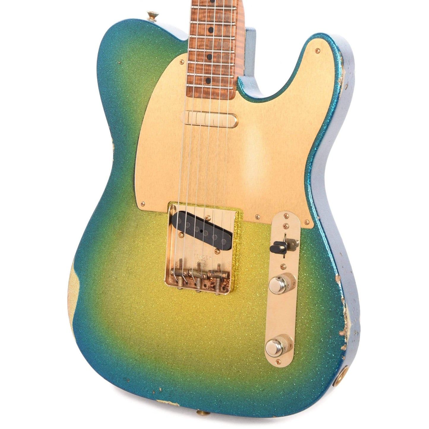 Fender Custom Shop 1950s Telecaster Relic Surf Burst Sparkle Apprentice Built by Nick Saccone Electric Guitars / Solid Body