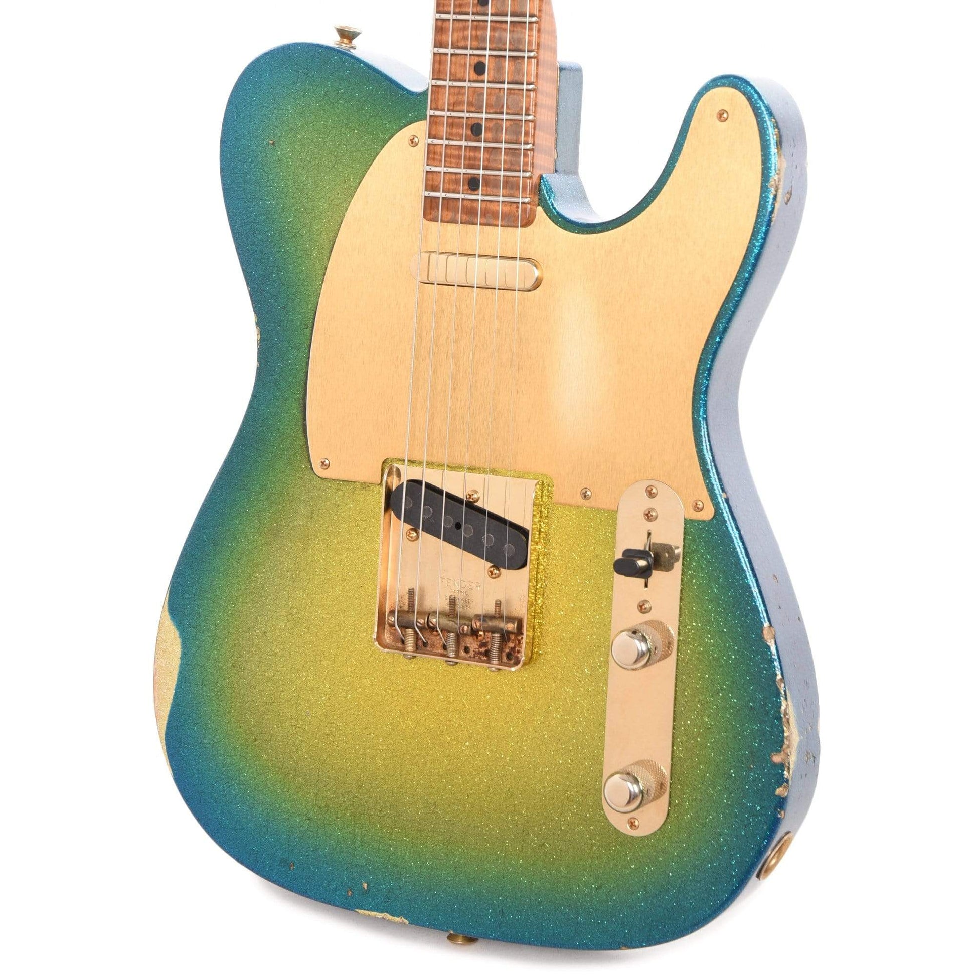 Fender Custom Shop 1950s Telecaster Relic Surf Burst Sparkle Apprentice Built by Nick Saccone Electric Guitars / Solid Body