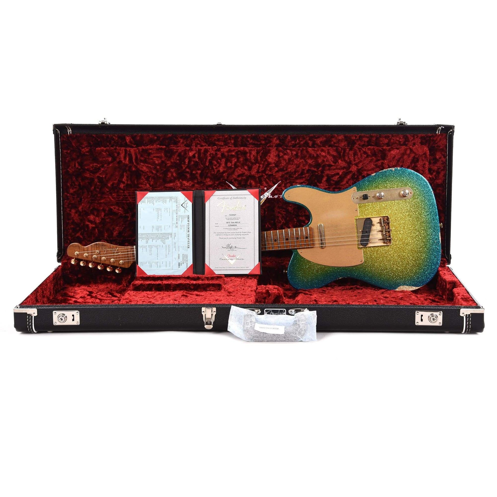 Fender Custom Shop 1950s Telecaster Relic Surf Burst Sparkle Apprentice Built by Nick Saccone Electric Guitars / Solid Body