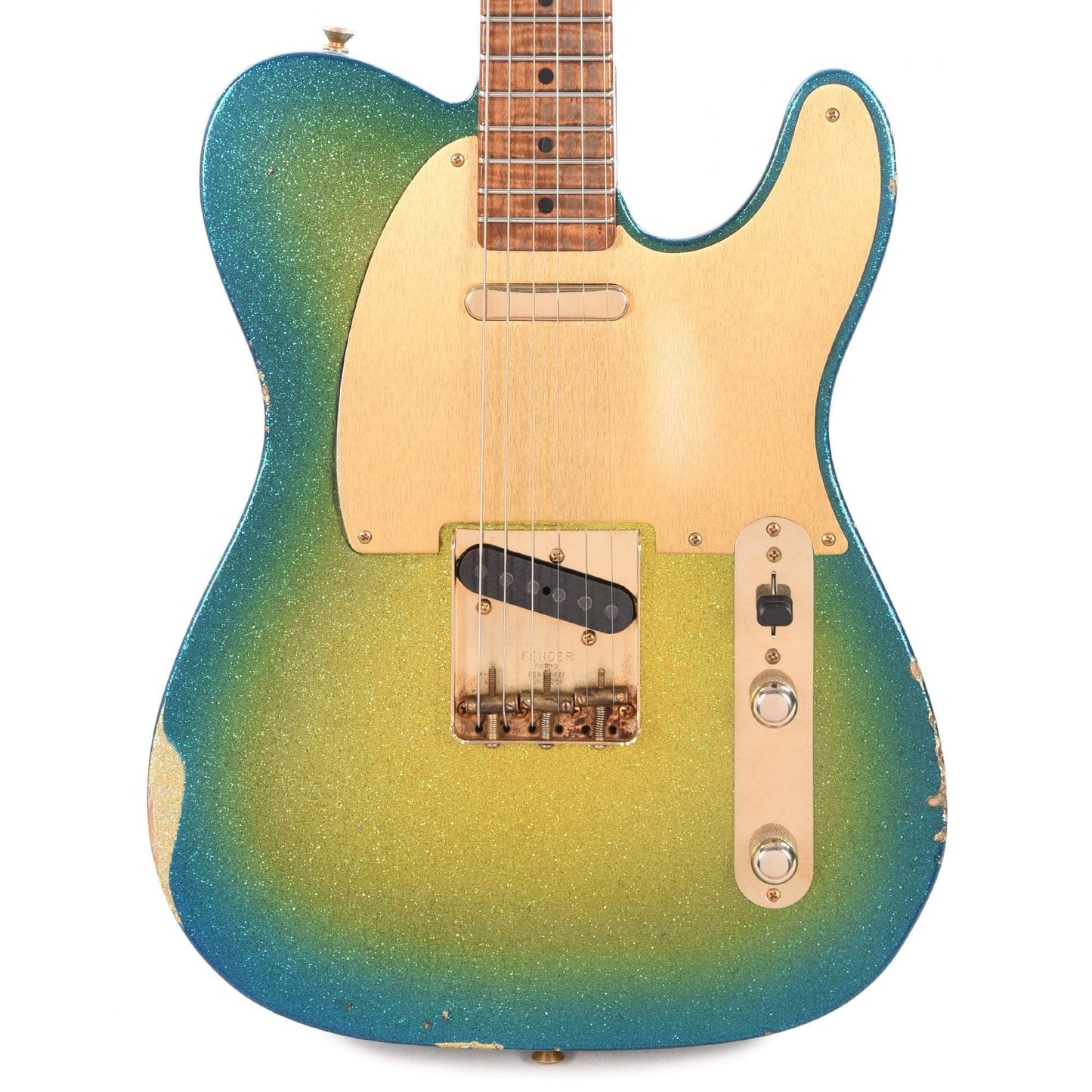 Fender Custom Shop 1950s Telecaster Relic Surf Burst Sparkle Apprentice Built by Nick Saccone Electric Guitars / Solid Body