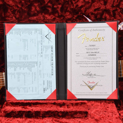 Fender Custom Shop 1950s Telecaster Relic Surf Burst Sparkle Apprentice Built by Nick Saccone Electric Guitars / Solid Body