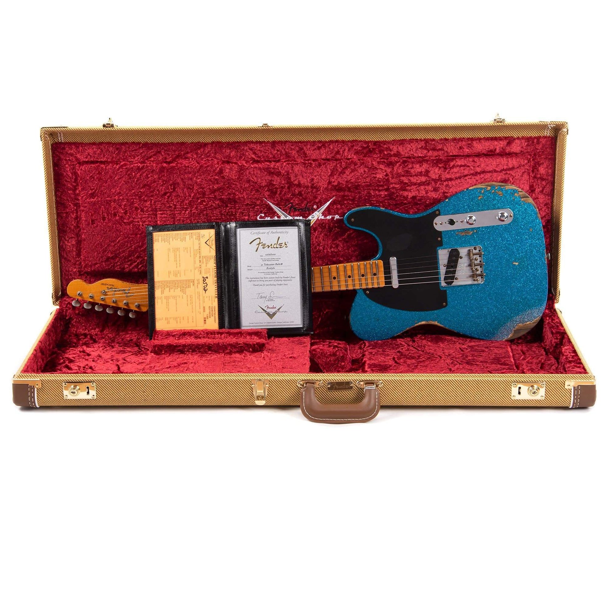 Fender Custom Shop 1952 Telecaster "Chicago Special" Heavy Relic Aged Blue Sparkle Electric Guitars / Solid Body