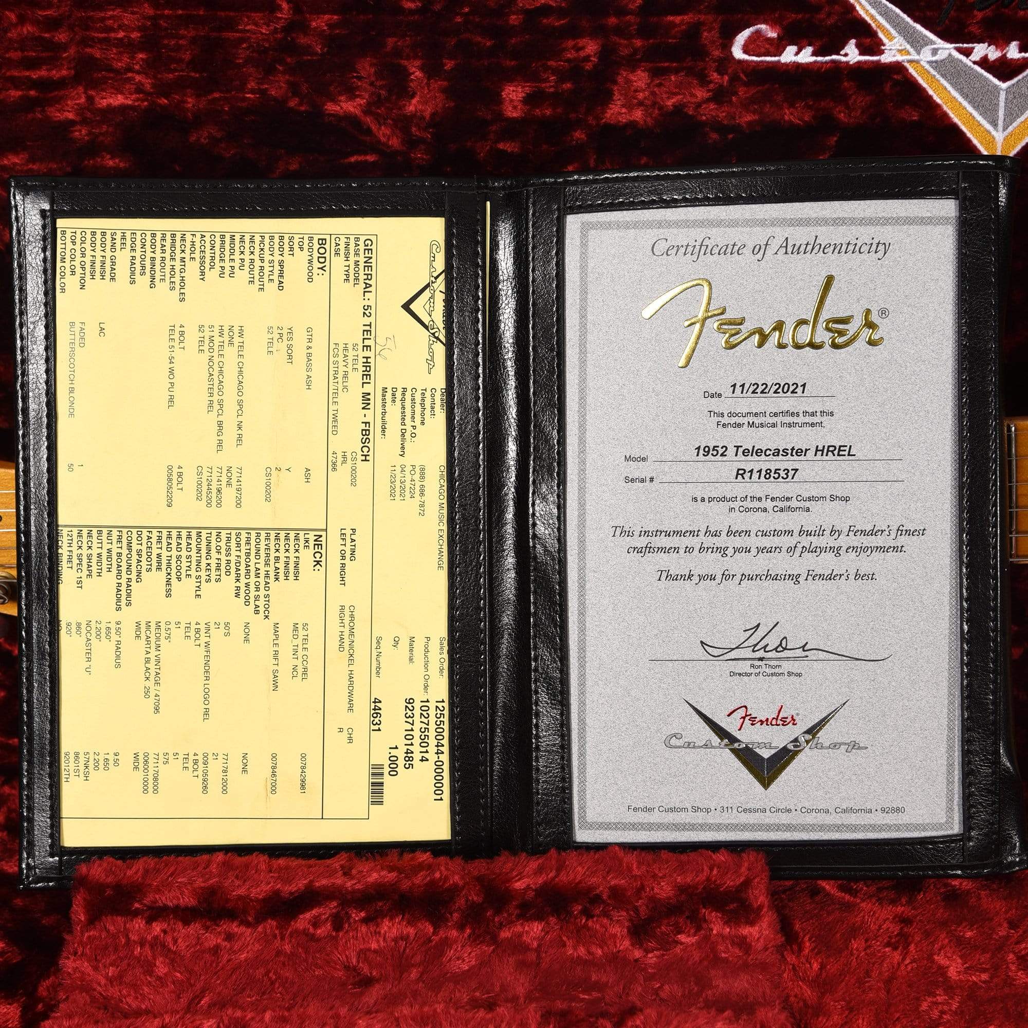 Fender Custom Shop 1952 Telecaster 