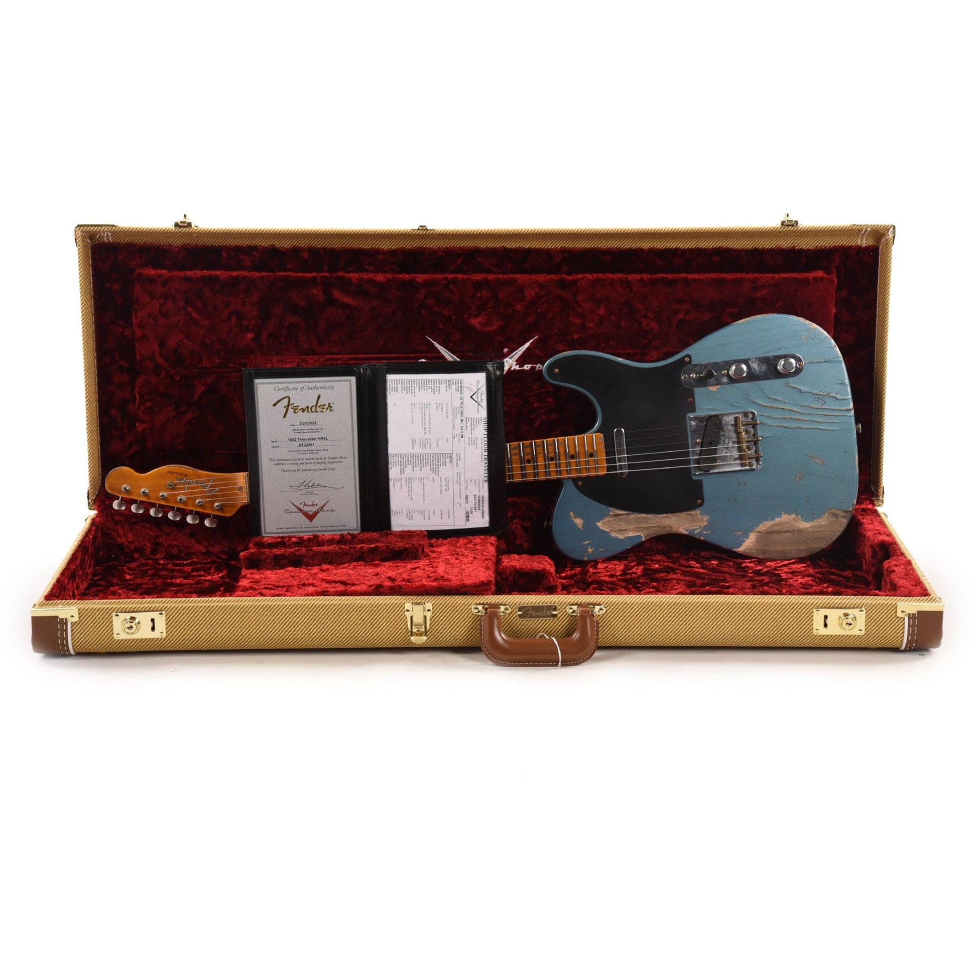 Fender Custom Shop 1952 Telecaster "Chicago Special" Heavy Relic Super Aged Trans Lake Placid Blue Electric Guitars / Solid Body
