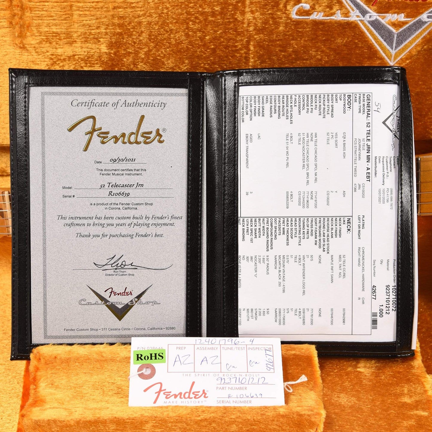 Fender Custom Shop 1952 Telecaster "Chicago Special" Journeyman Aged Ebony Transparent Electric Guitars / Solid Body