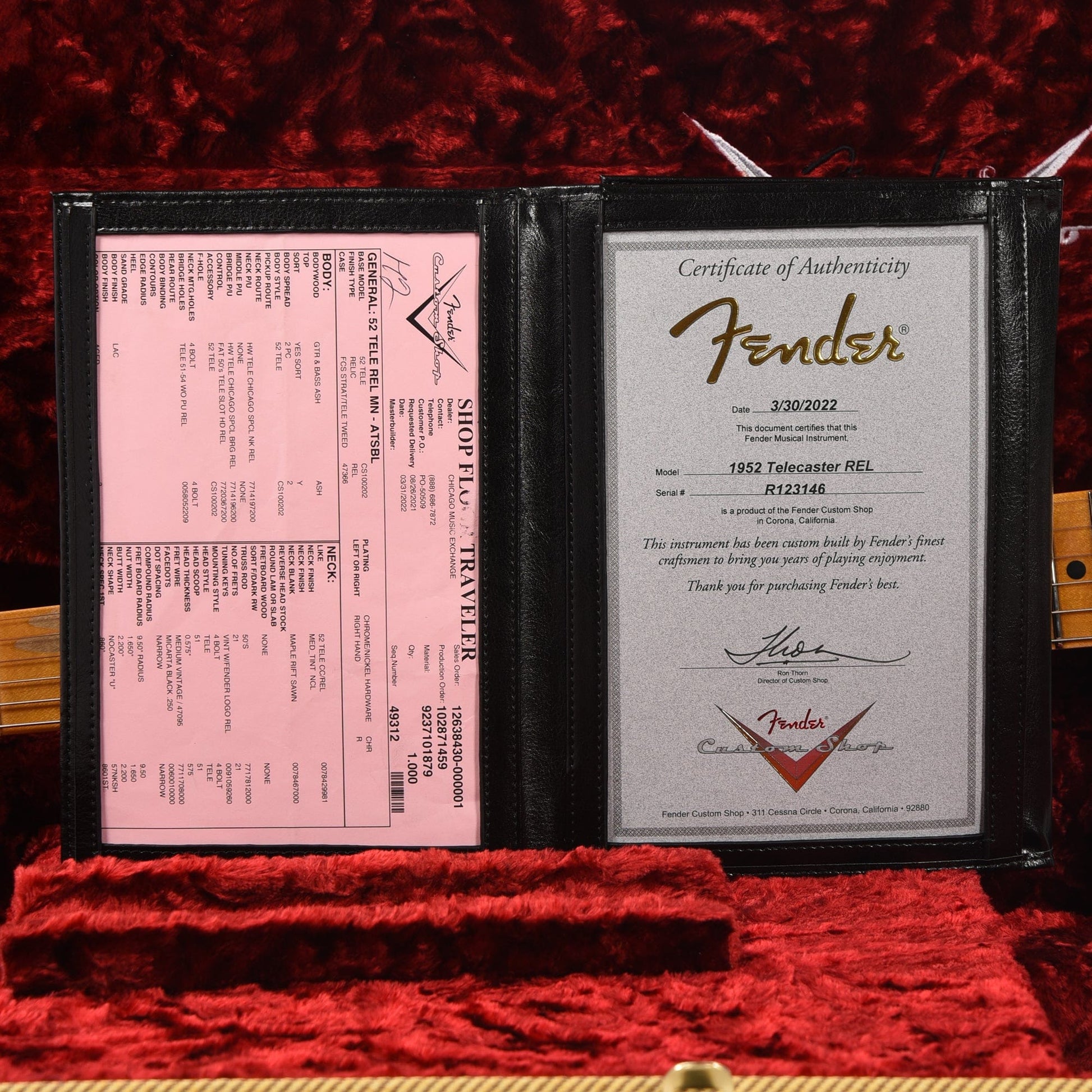 Fender Custom Shop 1952 Telecaster "Chicago Special" Relic Aged Trans Sonic Blue Electric Guitars / Solid Body