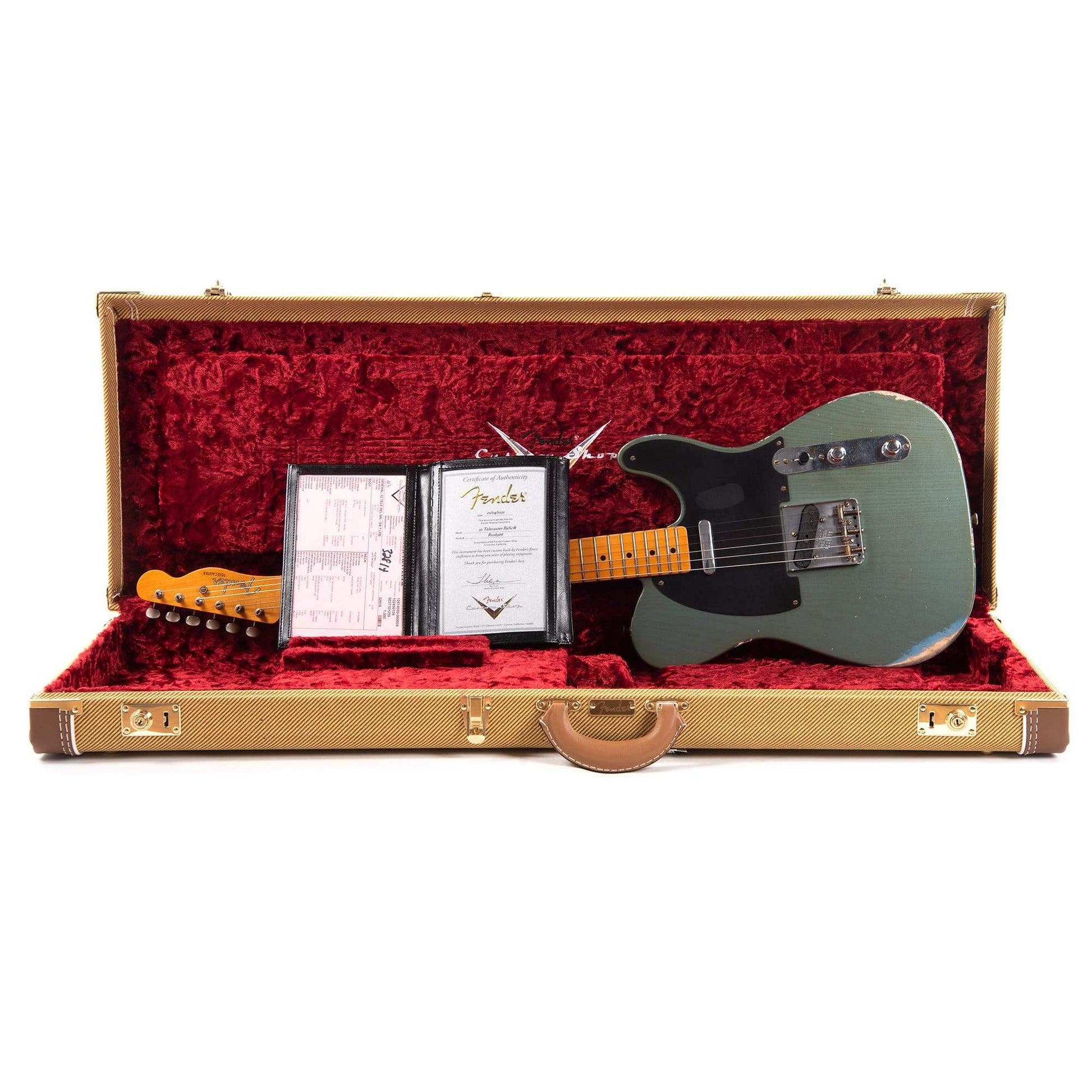 Fender Custom Shop 1952 Telecaster "Chicago Special" Relic Super Aged Trans Lake Placid Blue Electric Guitars / Solid Body