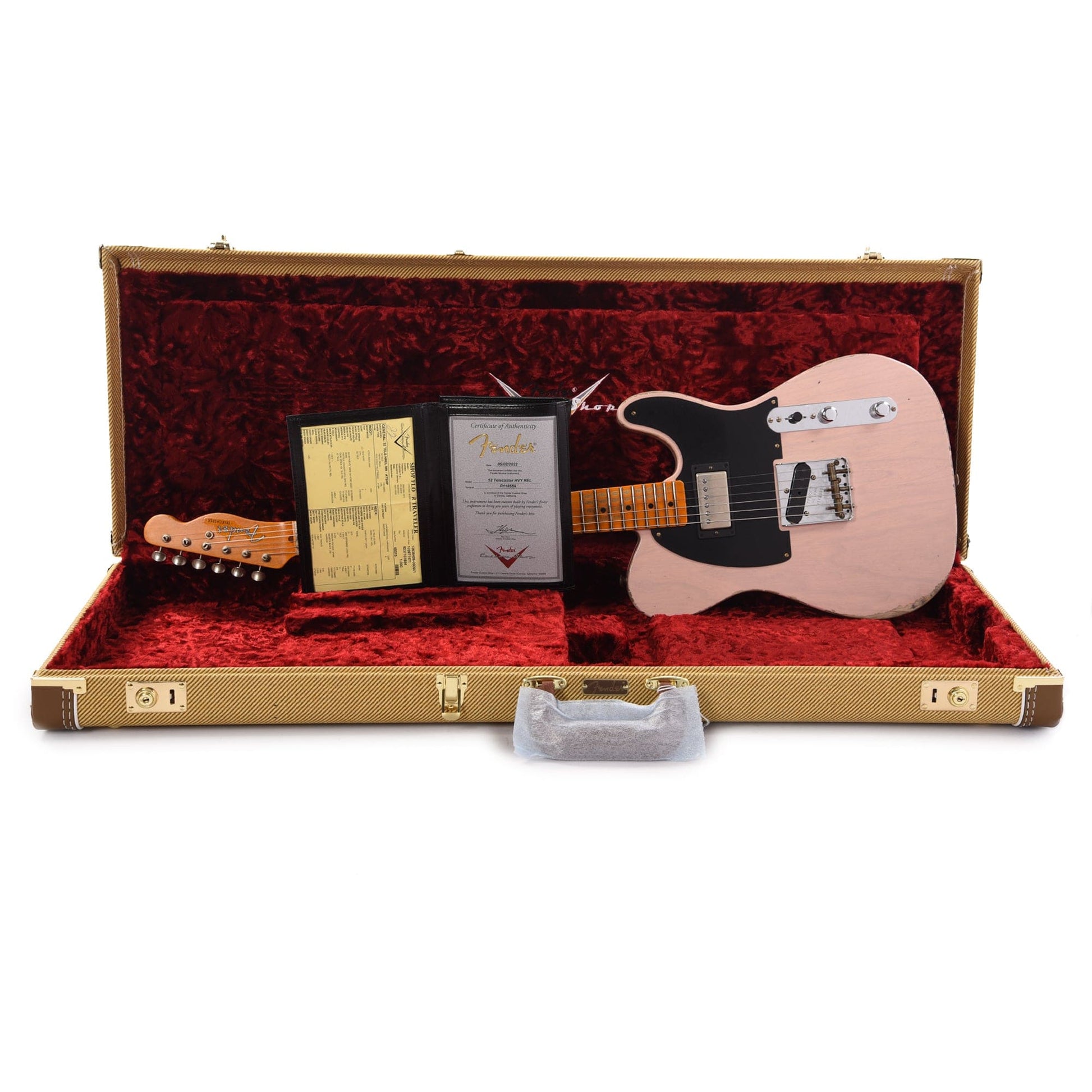 Fender Custom Shop 1952 Telecaster HS "Chicago Special" Heavy Relic Aged Trans Shell Pink w/Duncan Antiquity Humbucker Electric Guitars / Solid Body