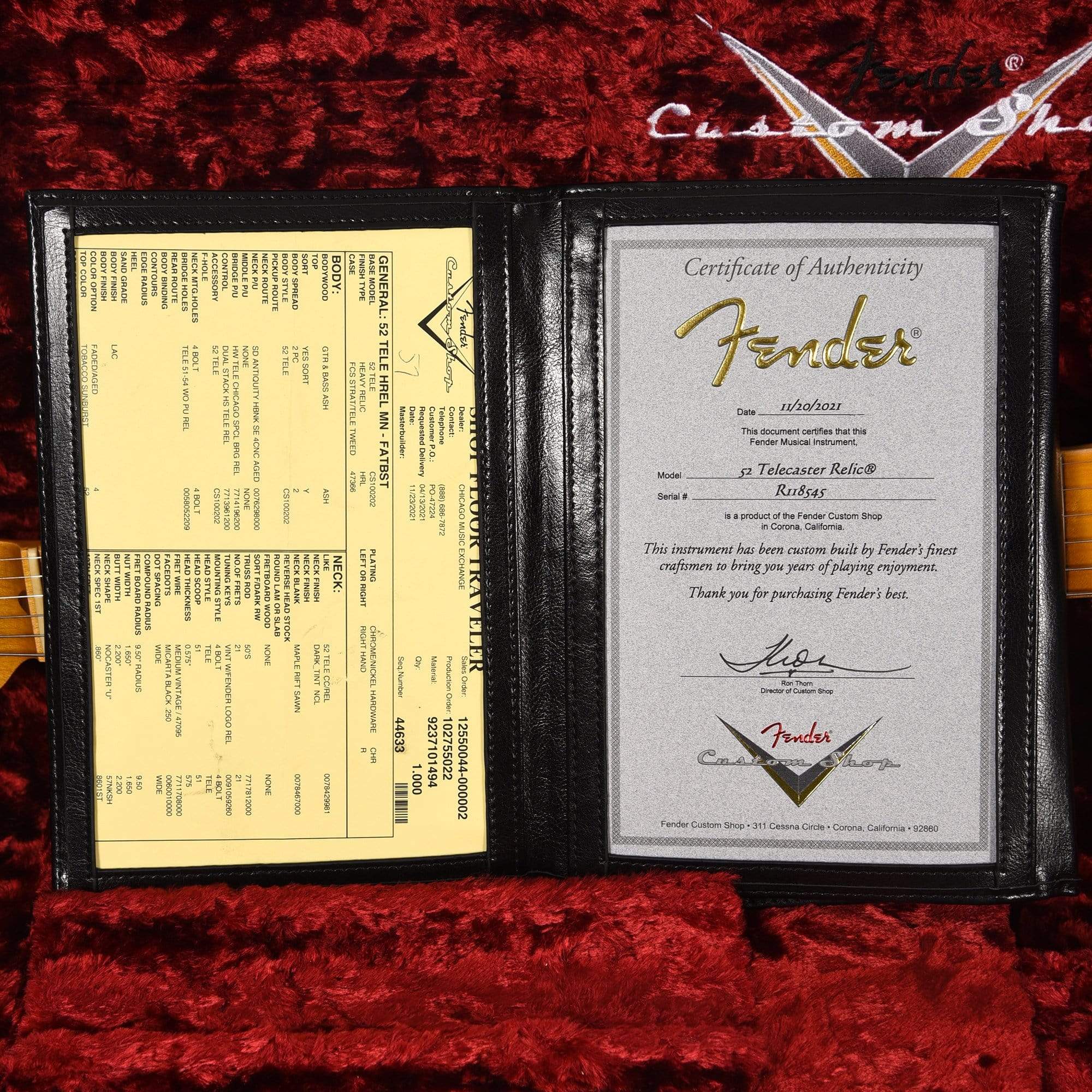 Fender Custom Shop 1952 Telecaster HS 