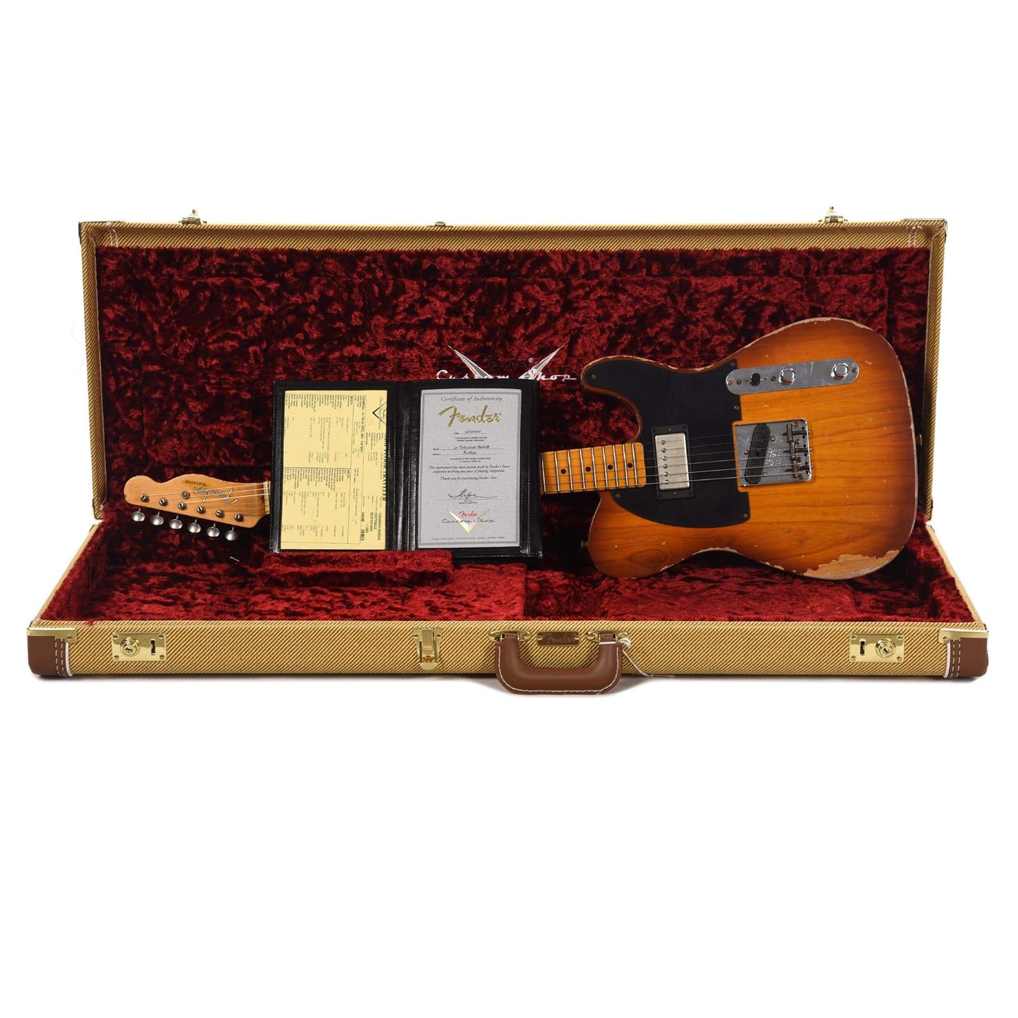 Fender Custom Shop 1952 Telecaster HS "Chicago Special" Heavy Relic Faded/Aged Tobacco Sunburst w/Duncan Antiquity Electric Guitars / Solid Body