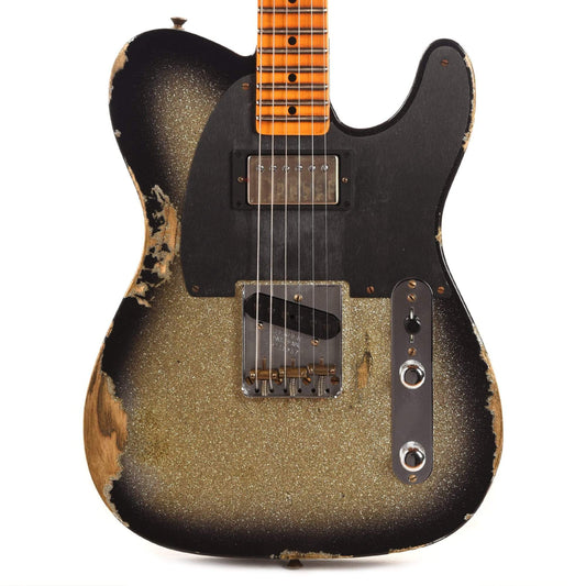 Fender Custom Shop 1952 Telecaster HS "Chicago Special" Heavy Relic Super Aged Silver Burst Sparkle Electric Guitars / Solid Body