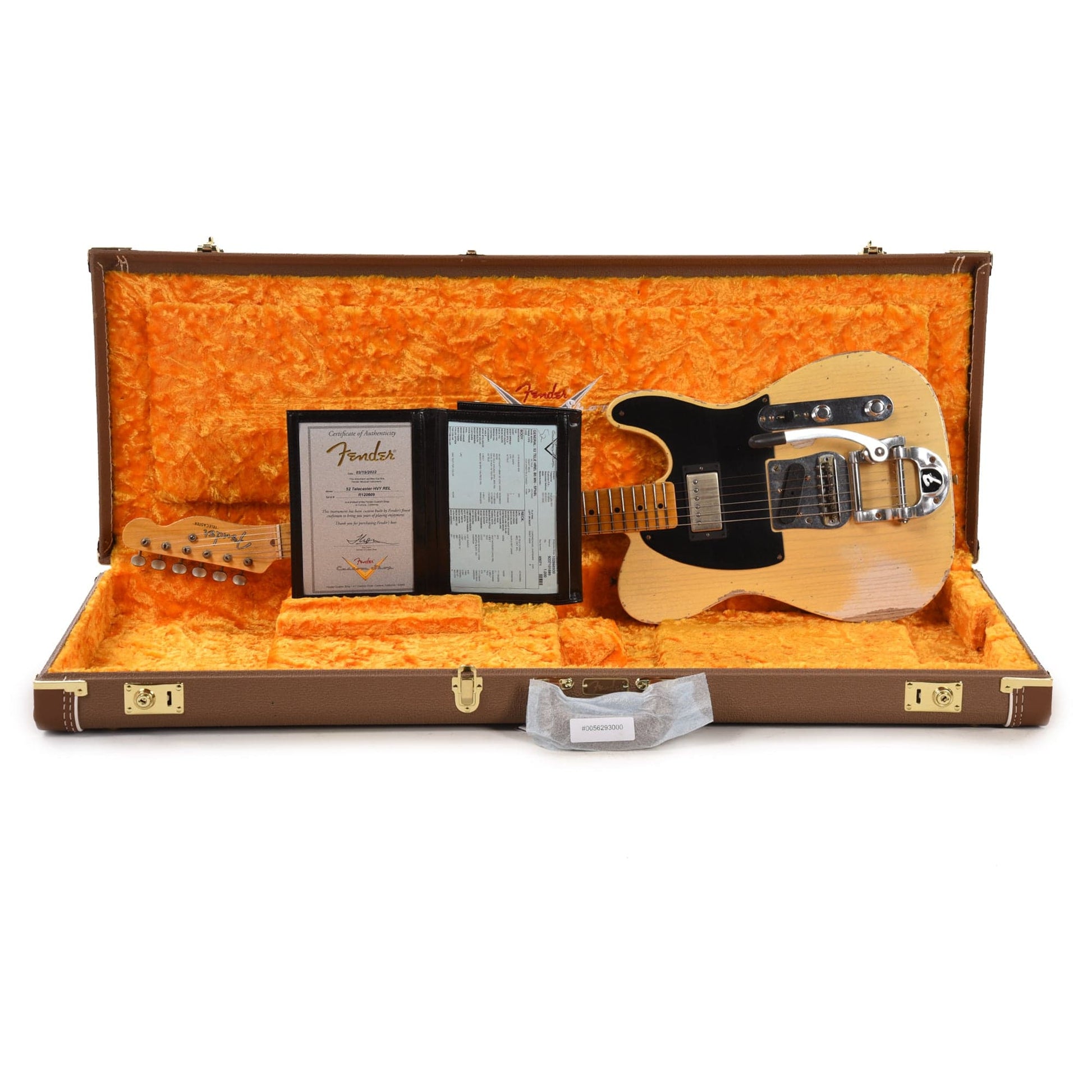 Fender Custom Shop 1952 Telecaster HS "Chicago Special" Heavy Relic Super Faded Nocaster Blonde w/Bigsby B5 & Duncan Antiquity Humbucker Electric Guitars / Solid Body