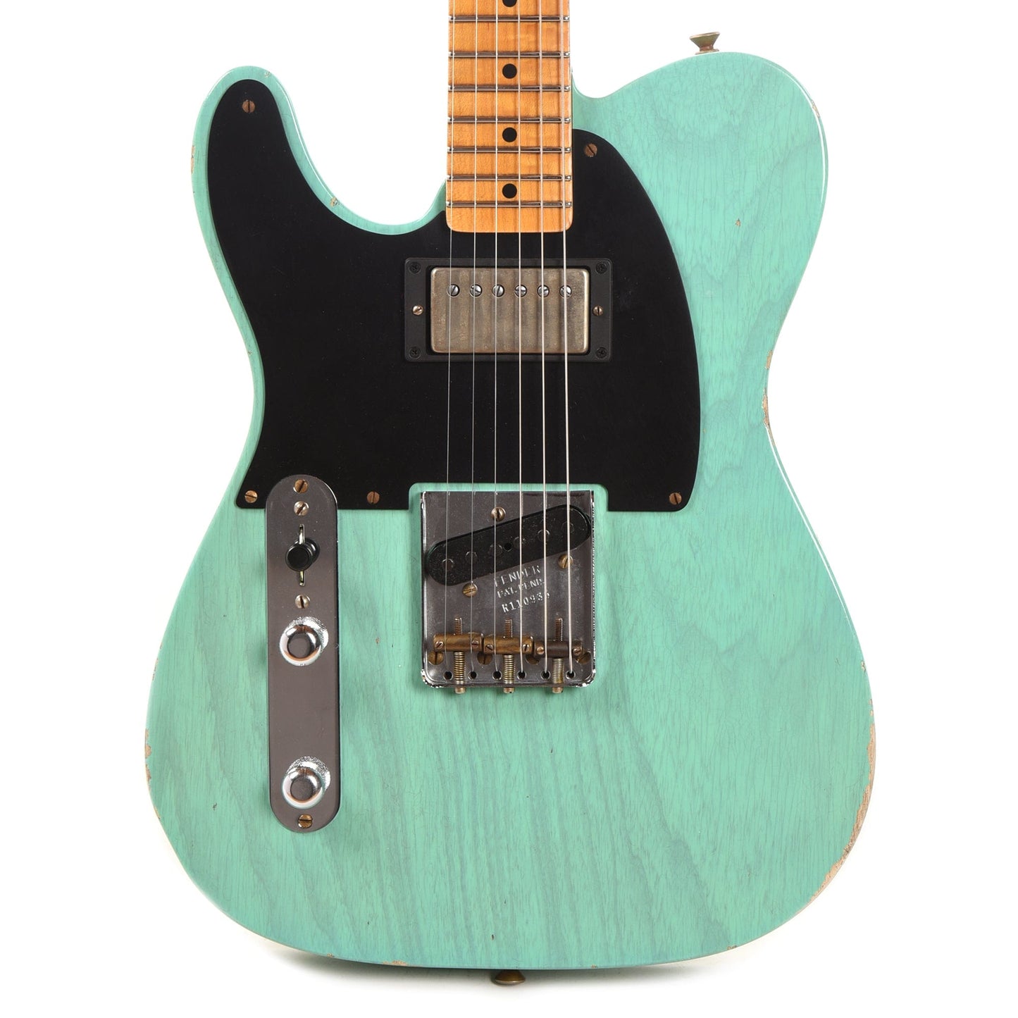 Fender Custom Shop 1952 Telecaster HS "Chicago Special" LEFTY Relic Faded/Aged Trans Sea Foam Green w/Duncan Antiquity Humbucker Electric Guitars / Solid Body