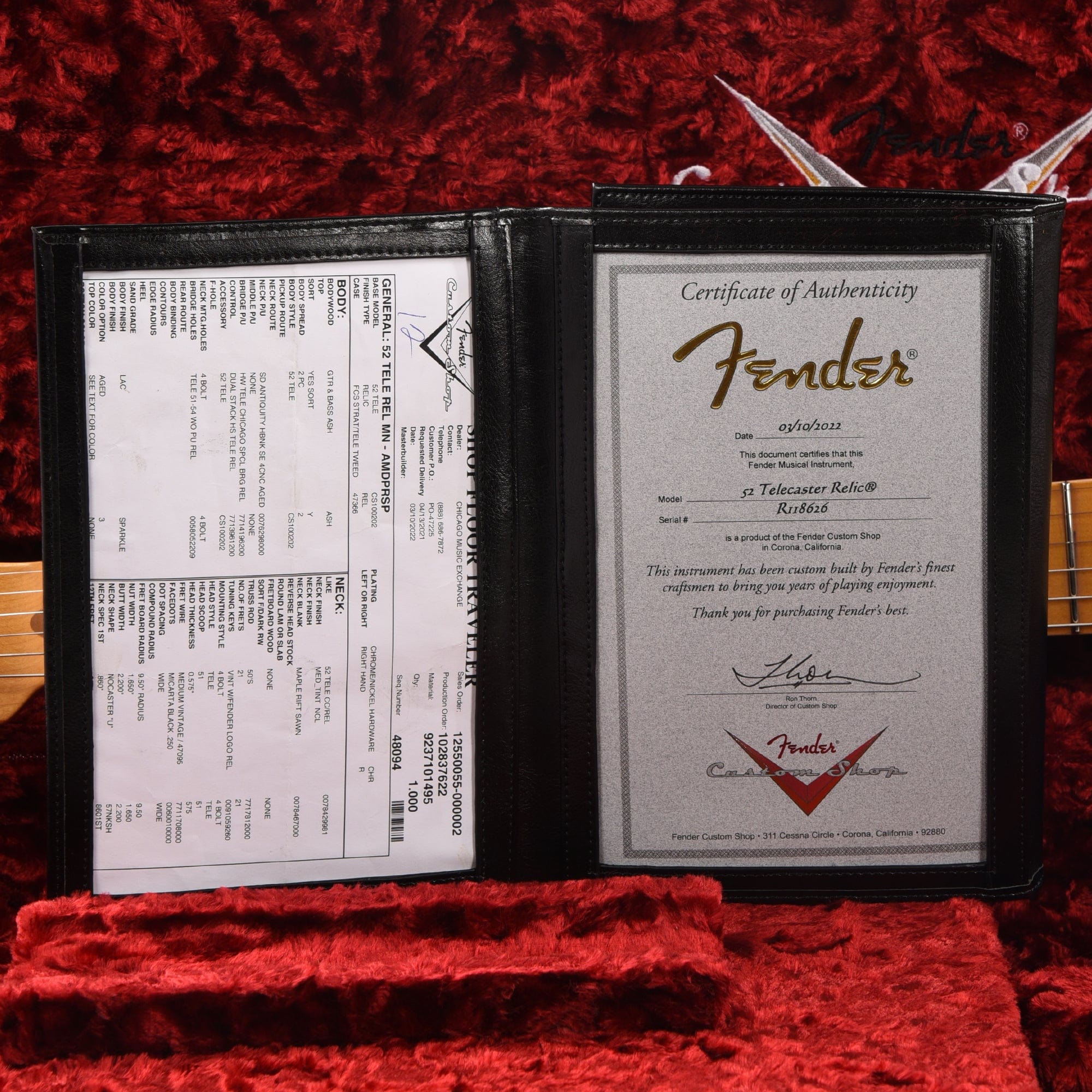 Fender Custom Shop 1952 Telecaster HS 