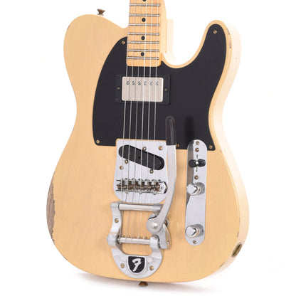 Fender Custom Shop 1952 Telecaster HS "Chicago Special" Relic Dirty Nocaster Blonde w/Bigsby B5 & Duncan Antiquity Humbucker Electric Guitars / Solid Body