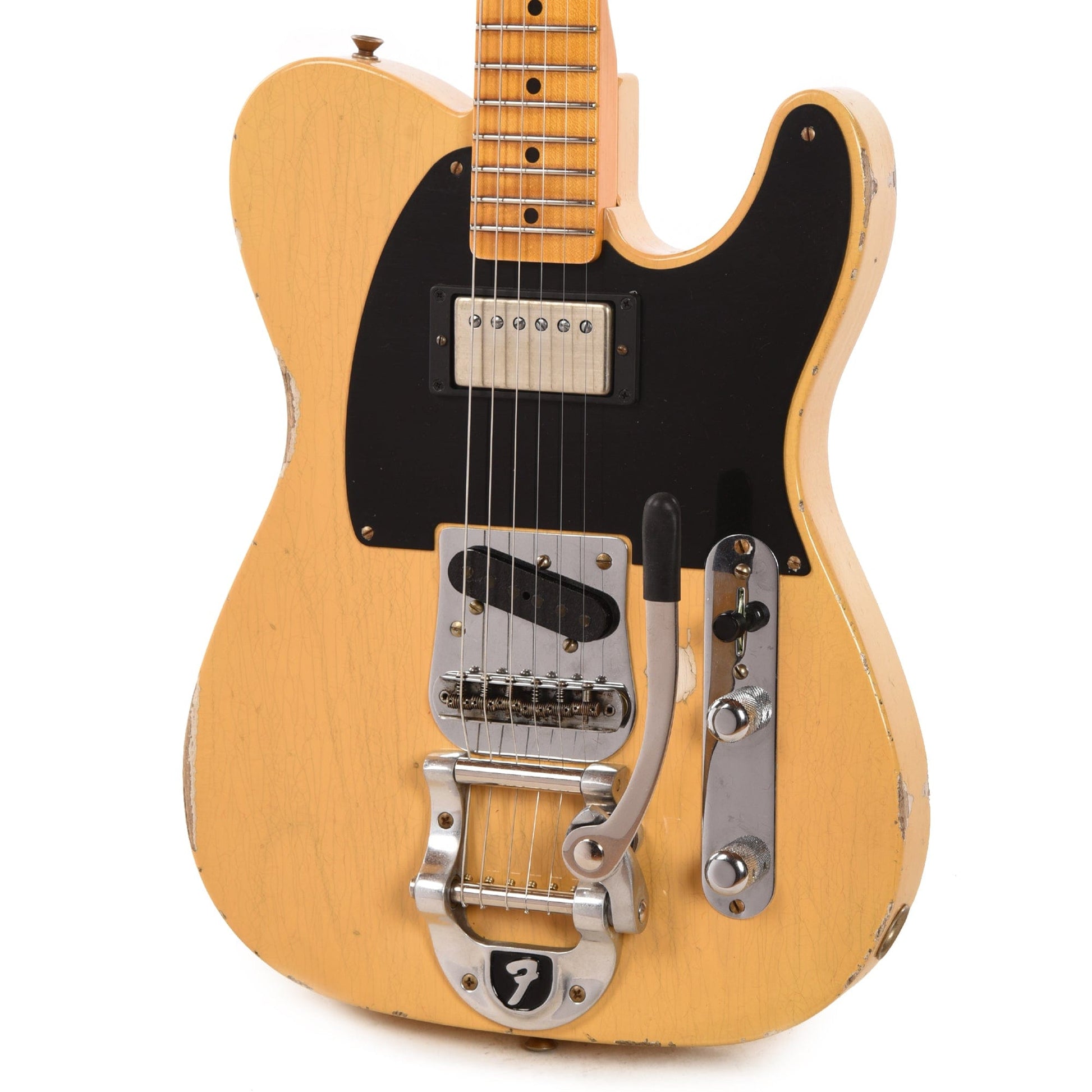 Fender Custom Shop 1952 Telecaster HS "Chicago Special" Relic Dirty Nocaster Blonde w/Bigsby B5 & Duncan Antiquity Humbucker Electric Guitars / Solid Body