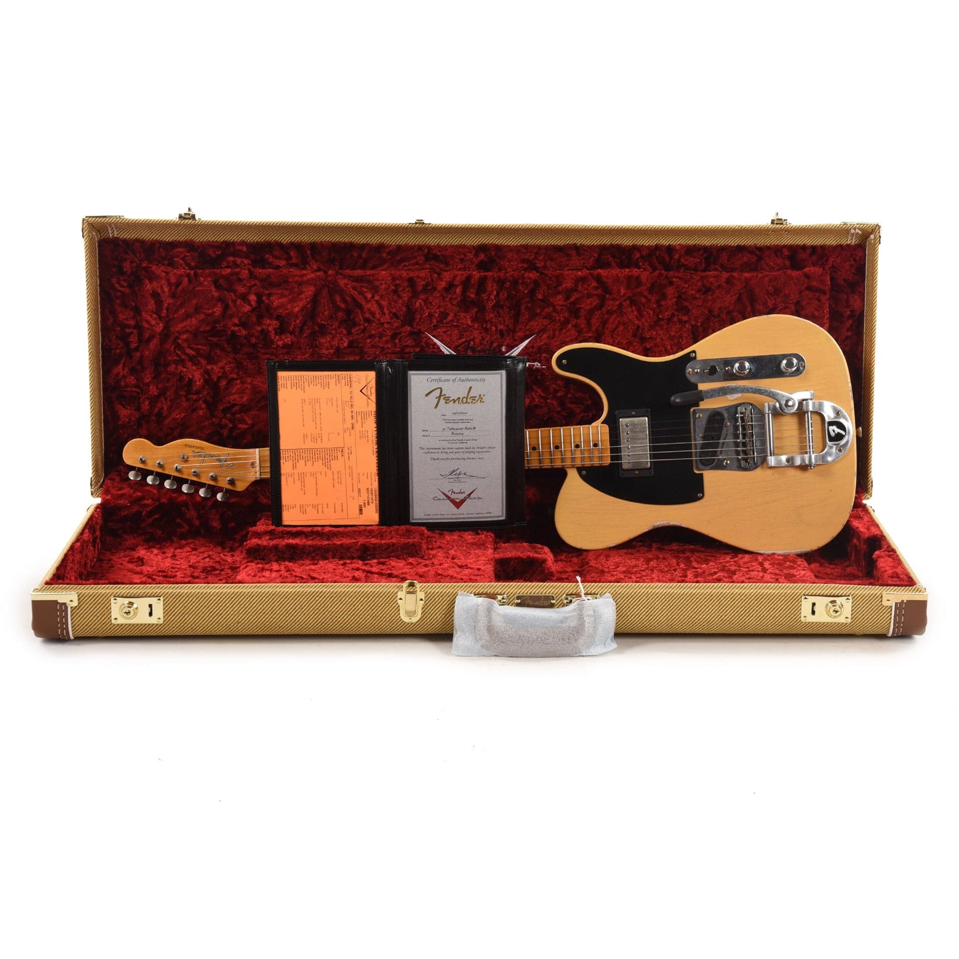 Fender Custom Shop 1952 Telecaster HS "Chicago Special" Relic Dirty Nocaster Blonde w/Bigsby B5 & Duncan Antiquity Humbucker Electric Guitars / Solid Body