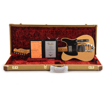 Fender Custom Shop 1952 Telecaster HS "Chicago Special" Relic Dirty Nocaster Blonde w/Bigsby B5 & Duncan Antiquity Humbucker Electric Guitars / Solid Body