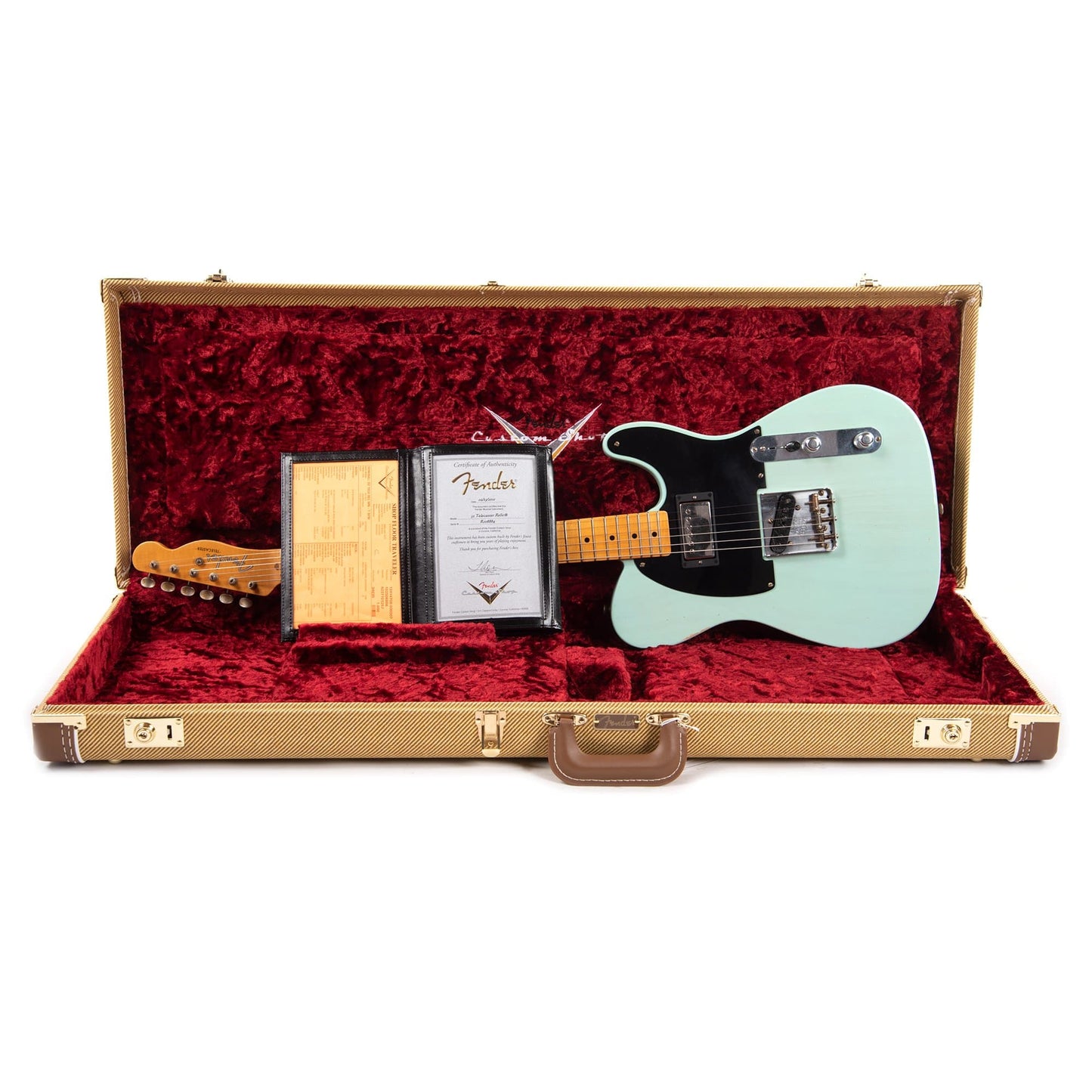 Fender Custom Shop 1952 Telecaster HS "Chicago Special" Relic Faded/Aged Trans Seafoam Green Electric Guitars / Solid Body