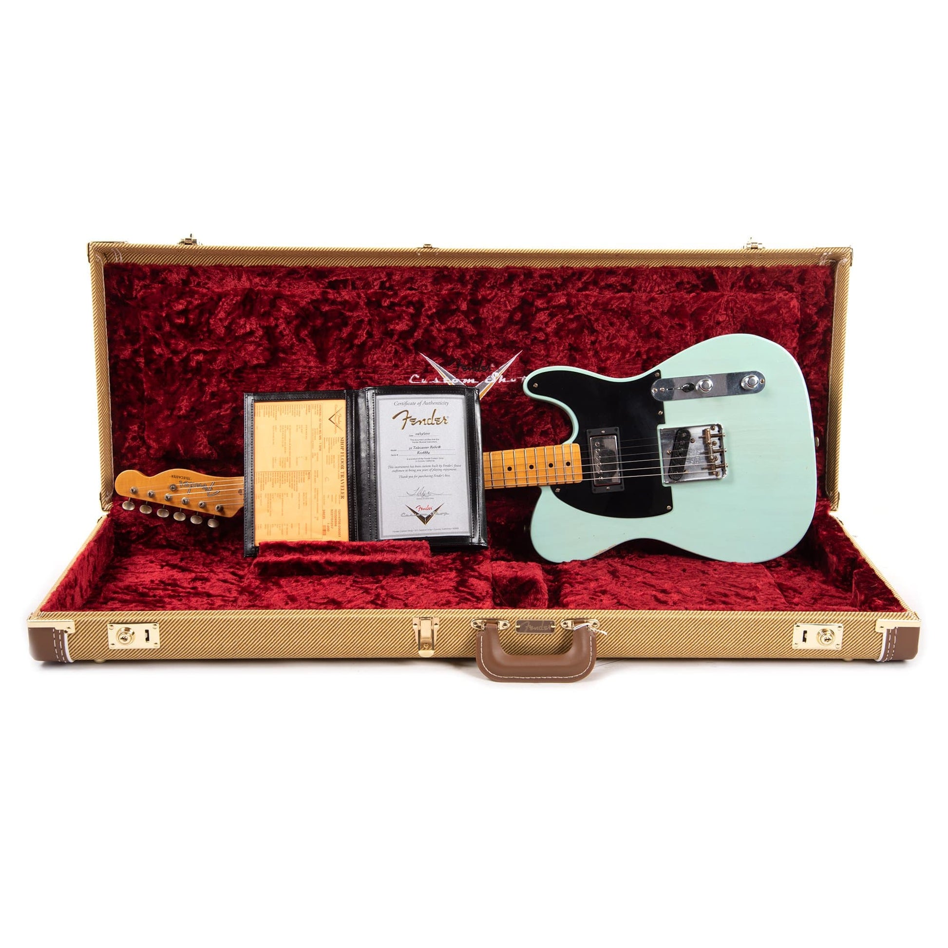 Fender Custom Shop 1952 Telecaster HS "Chicago Special" Relic Faded/Aged Trans Seafoam Green Electric Guitars / Solid Body